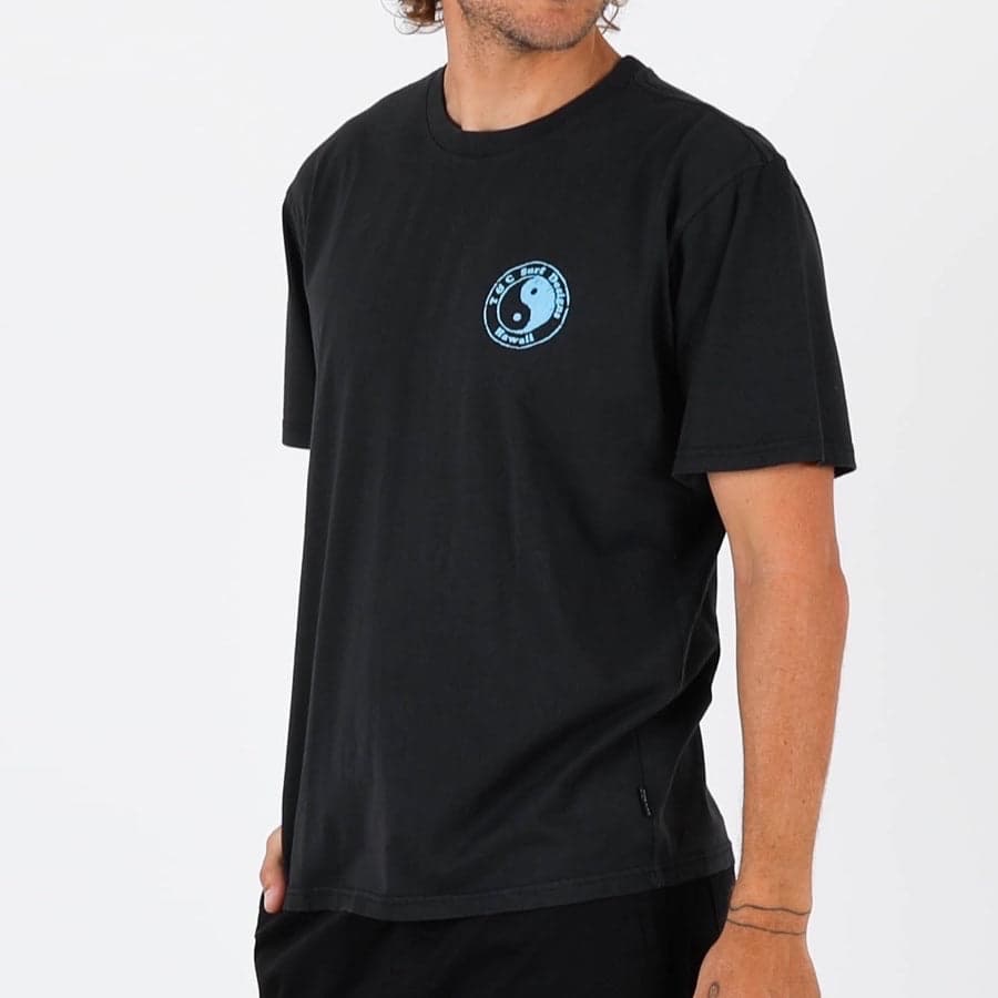 Monochrome Tee - Washed Black/Blue