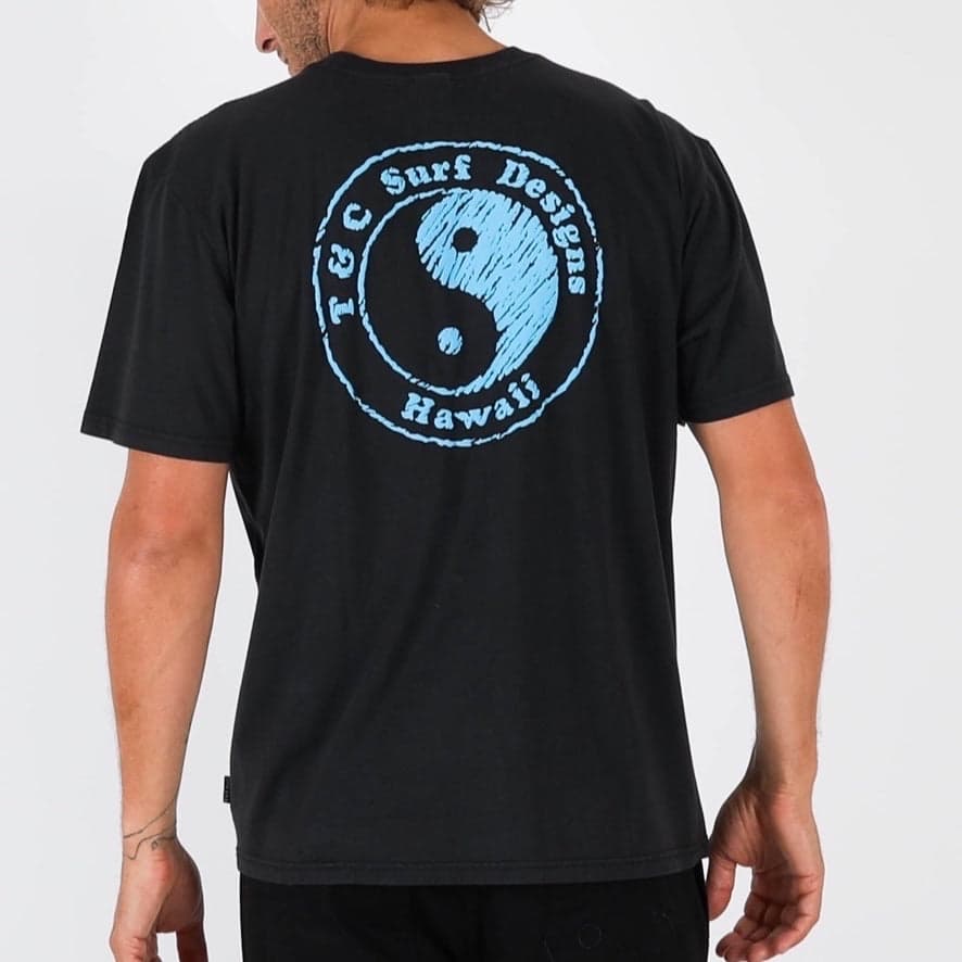 Monochrome Tee - Washed Black/Blue