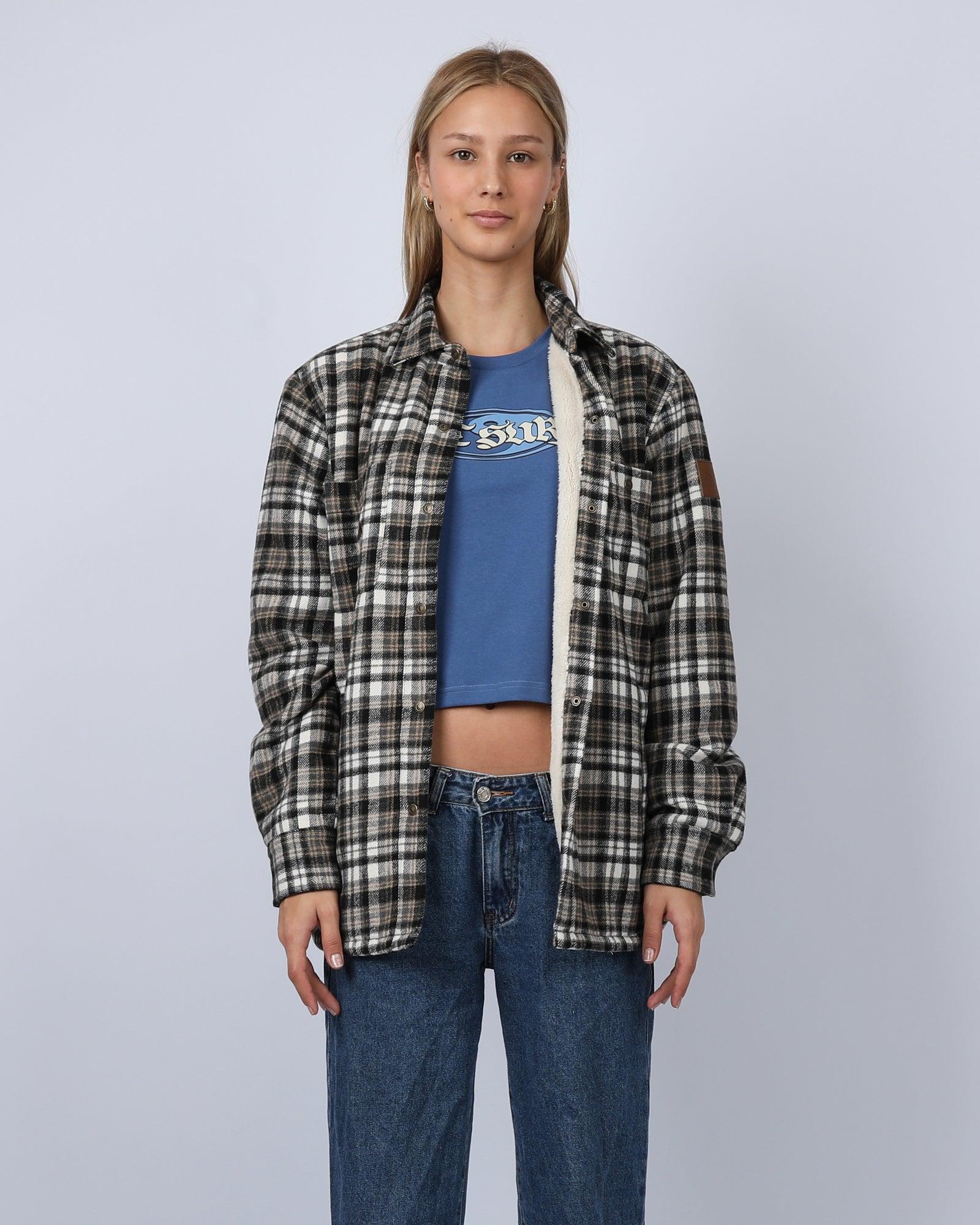 Canyon Sherpa Shacket - Charcoal
