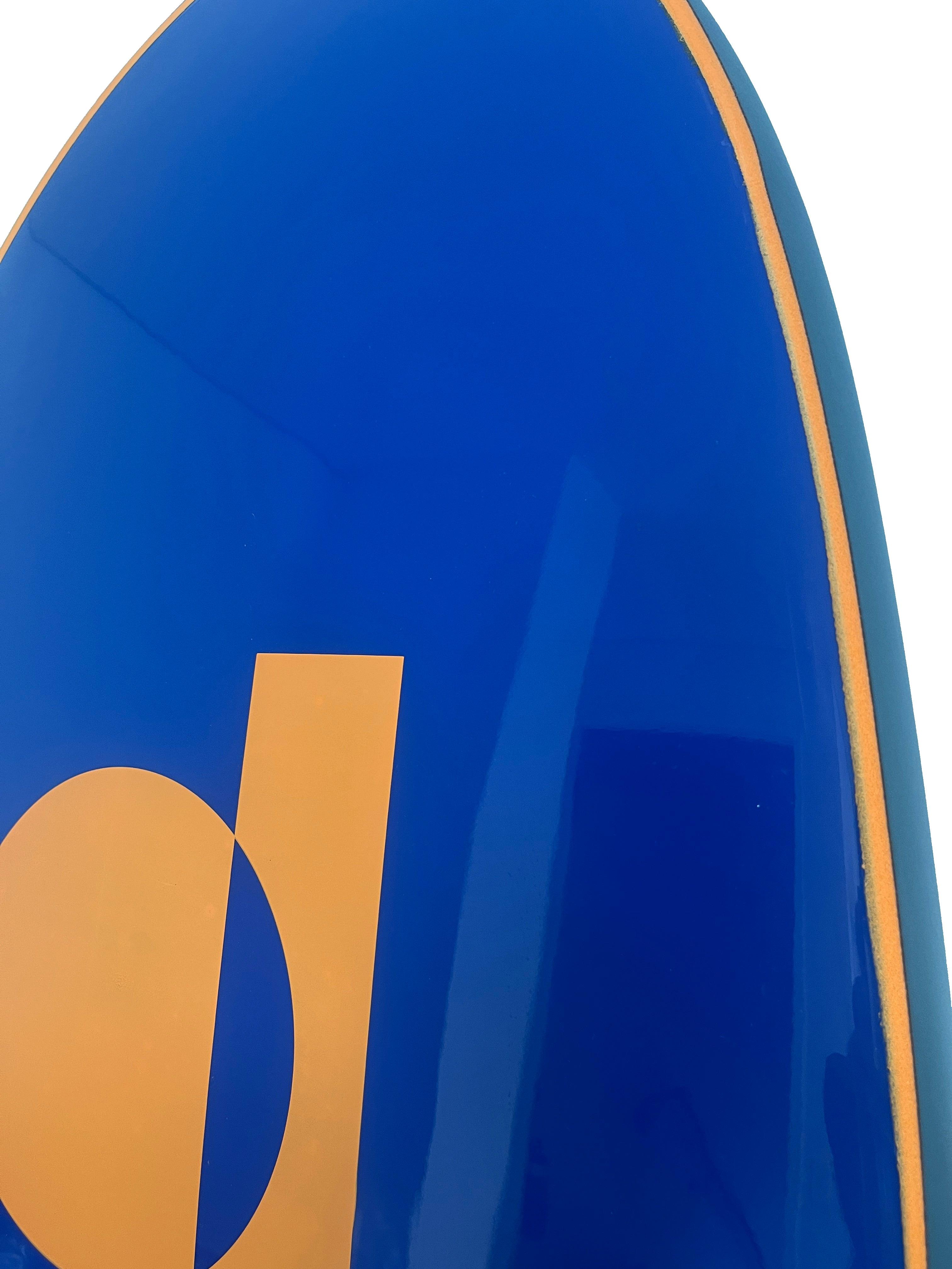 Blue softboard top view