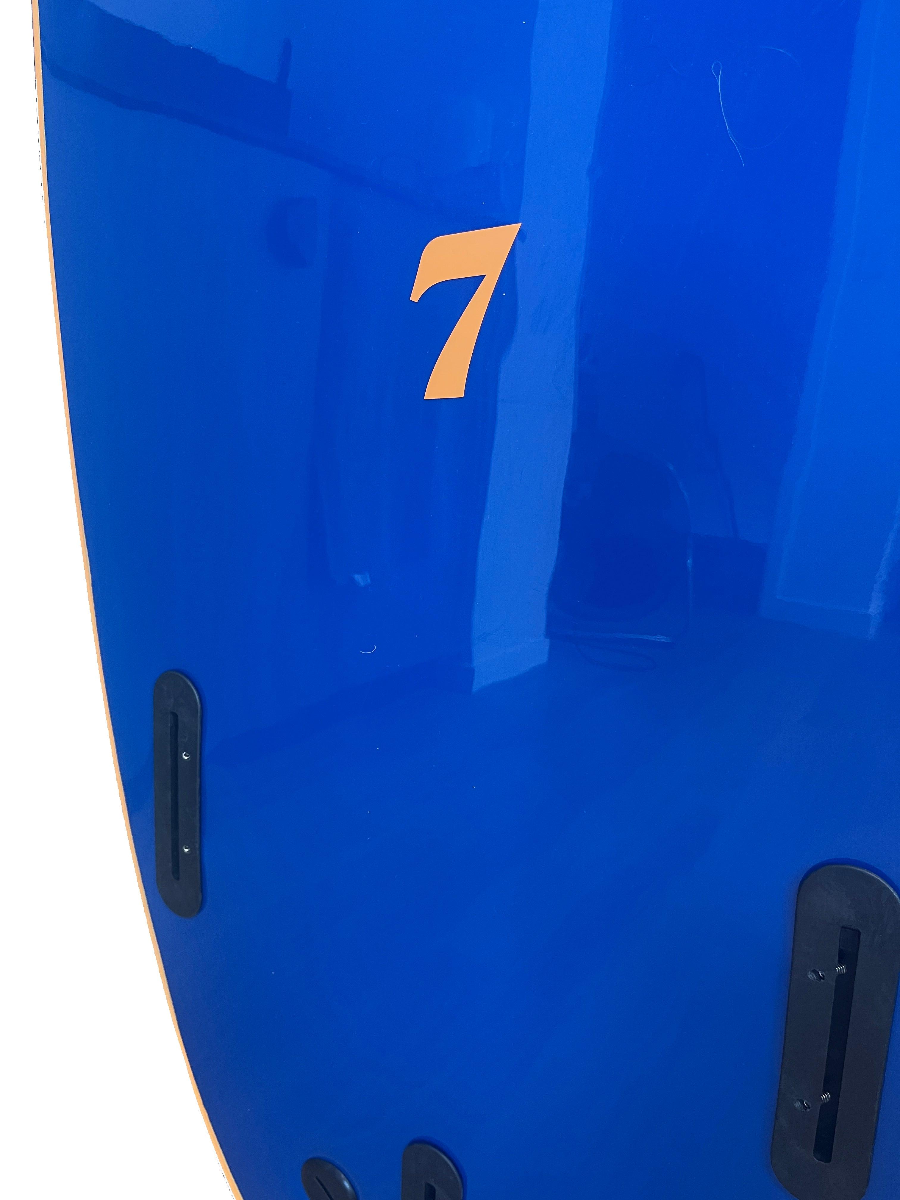 Blue softboard number 7