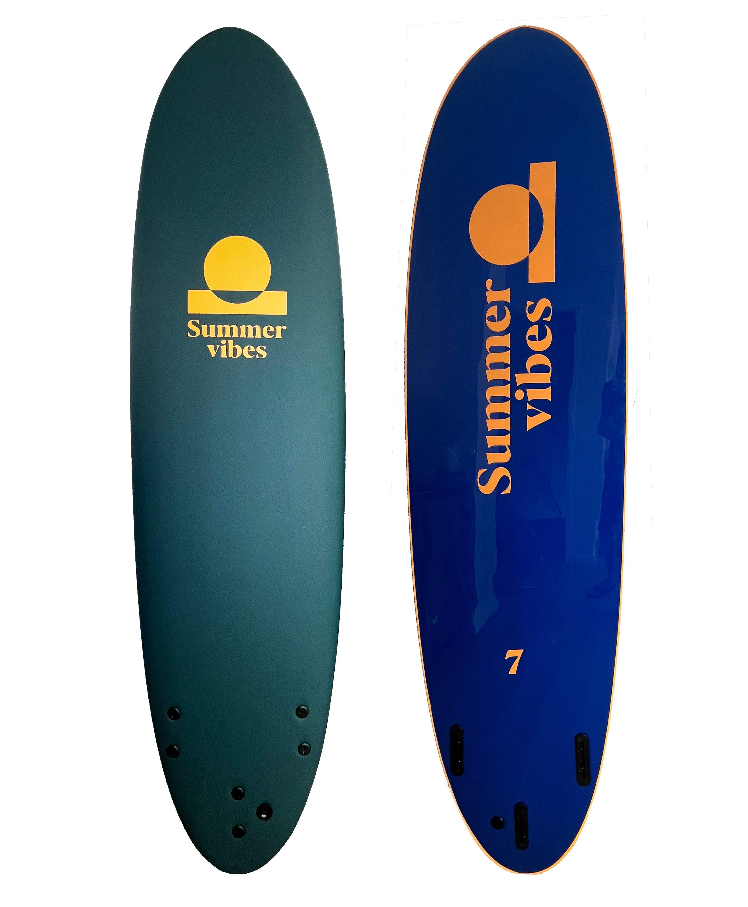 Green and blue softboard front