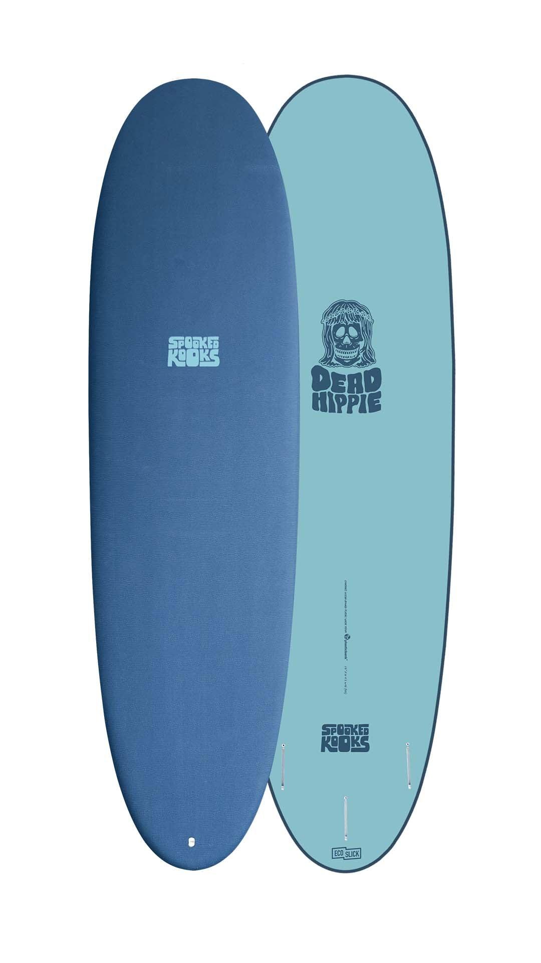 Spooked Kooks | DEAD HIPPIE 7'0" - Wax Free Textured Deck | PACIFIC BLUE x SEAFOAM