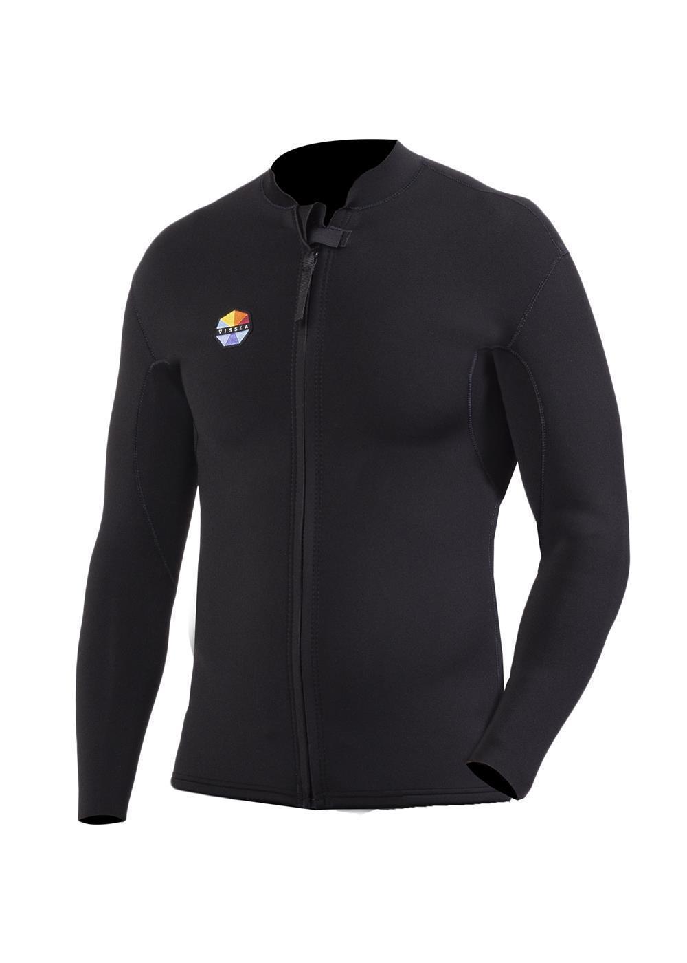 Solid Sets 2mm Front Zip Jacket - Black