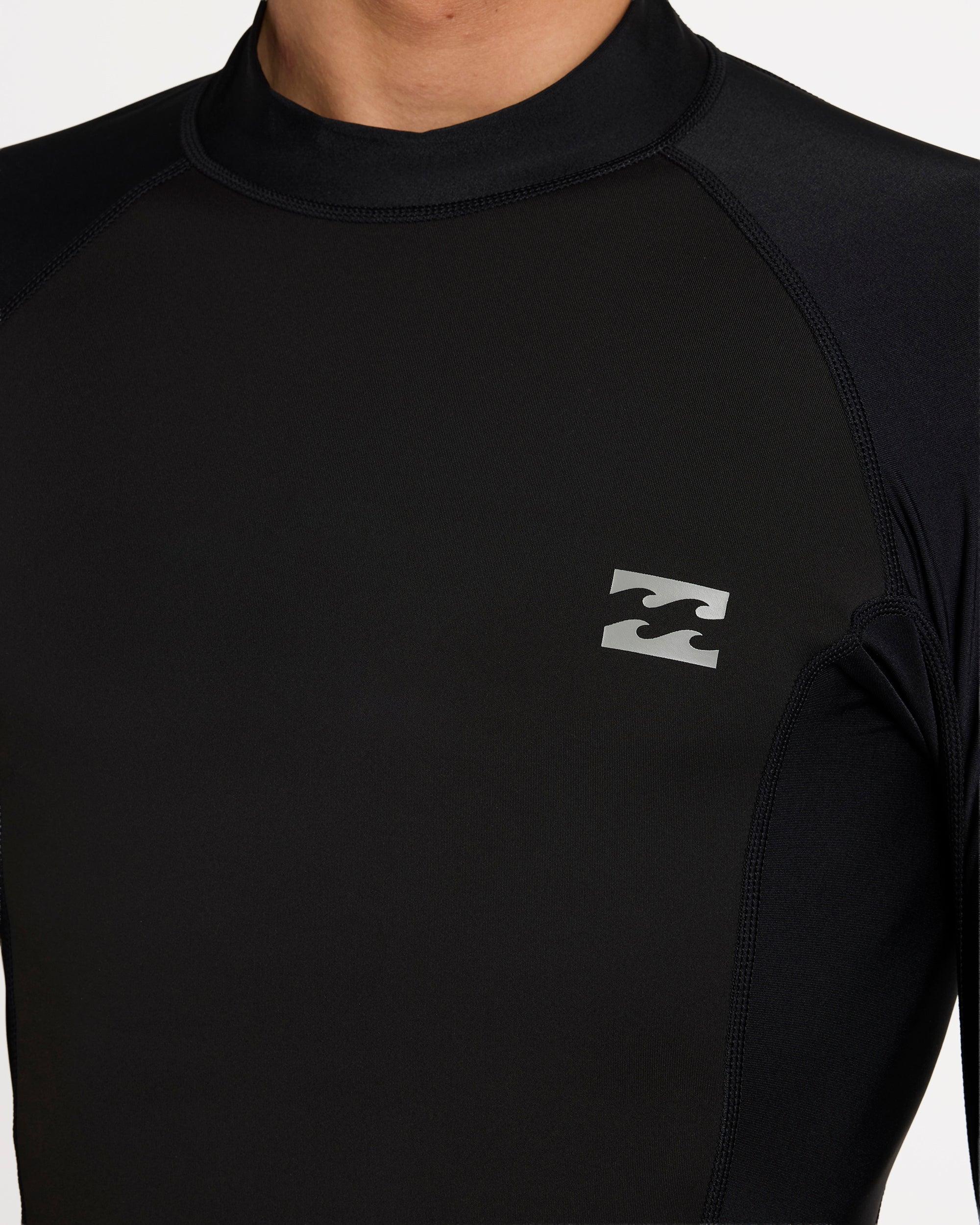 Detail of black wetsuit collar