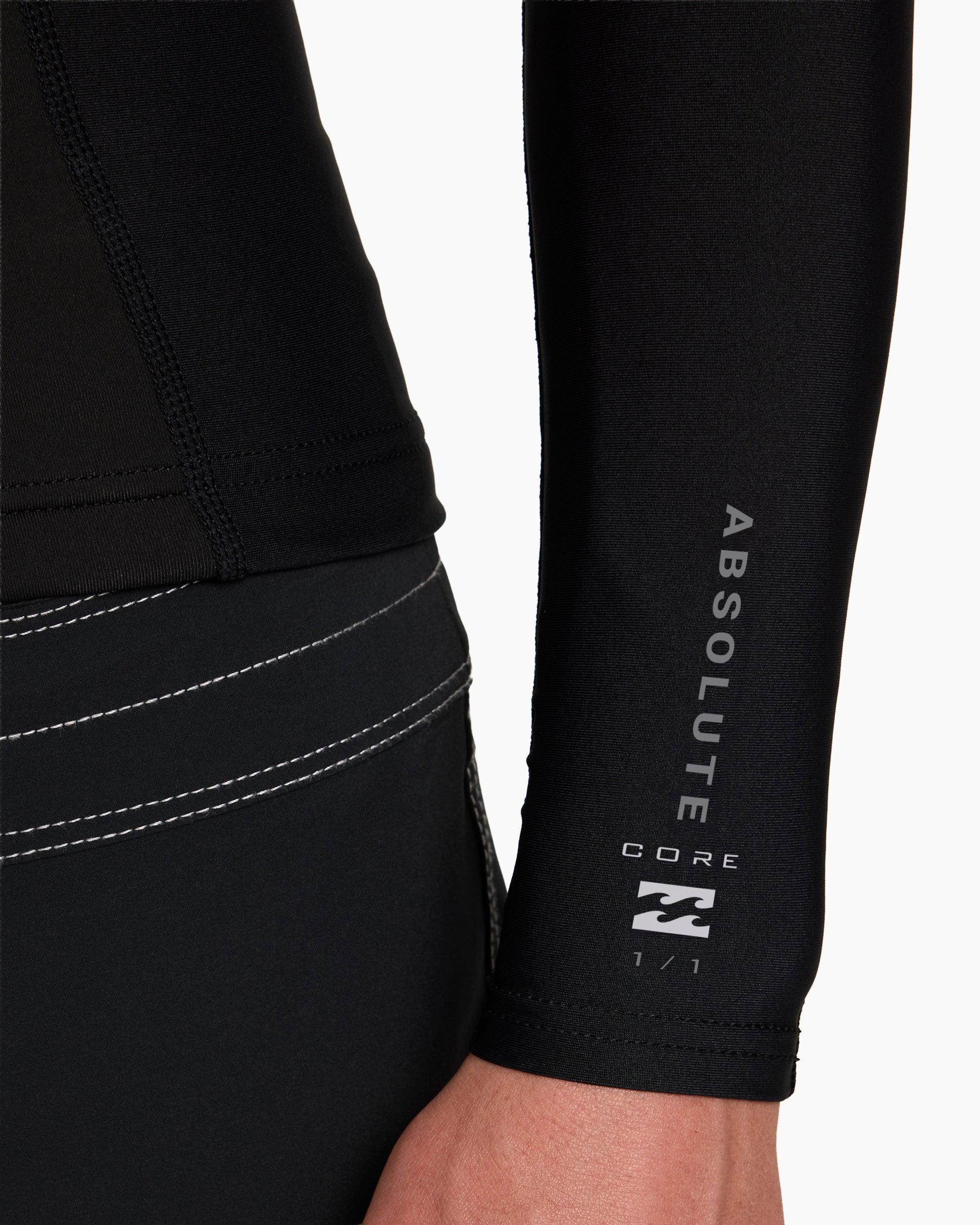 Detail of black wetsuit stitching