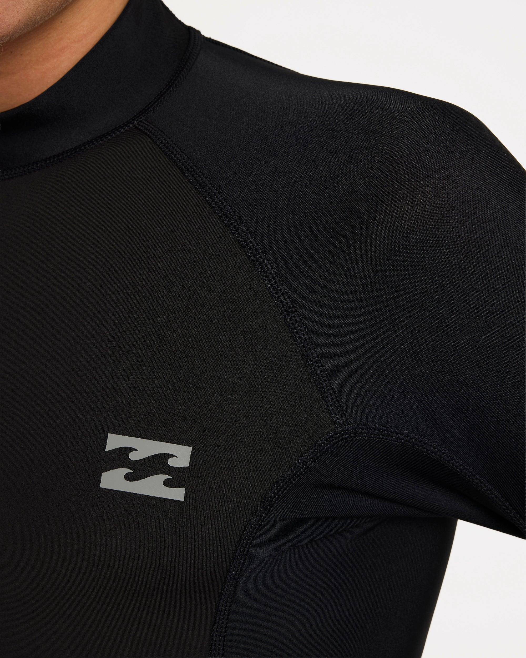 Detail of black wetsuit zipper