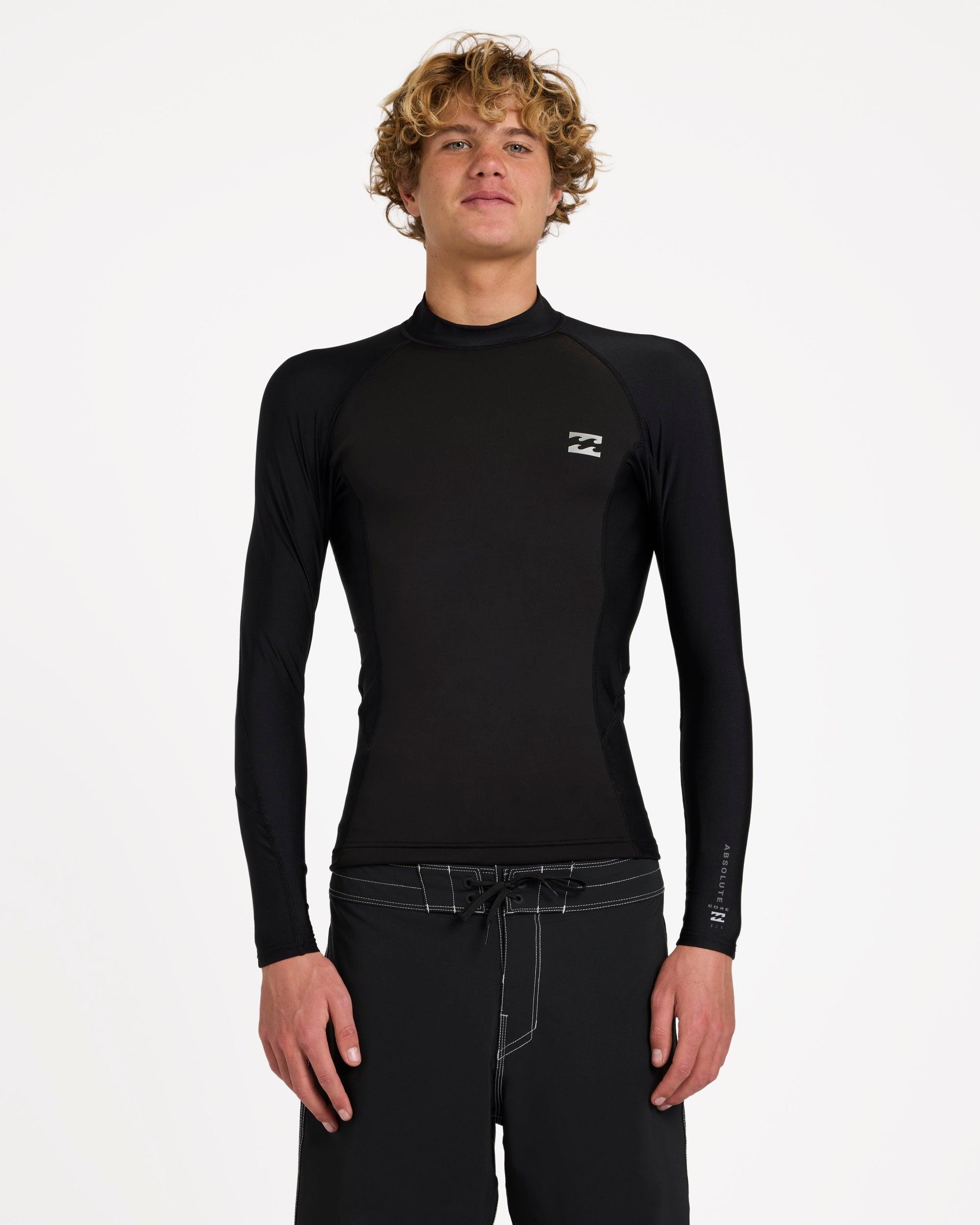 Front view of black wetsuit