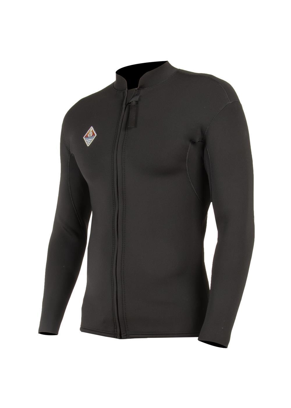 Solid Sets 2mm Front Zip Jacket - Black 3