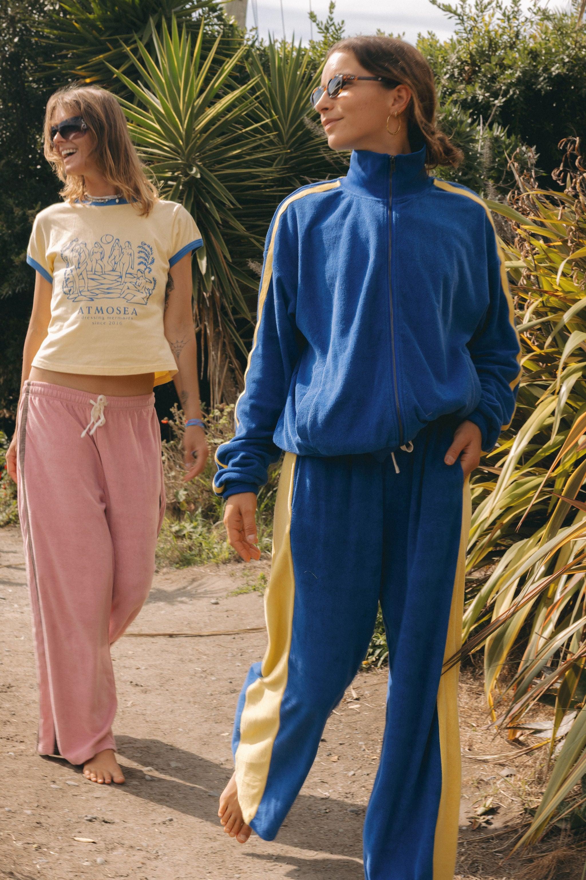 Après Surf Panel Pant in Blue & Yellow - Atmosea