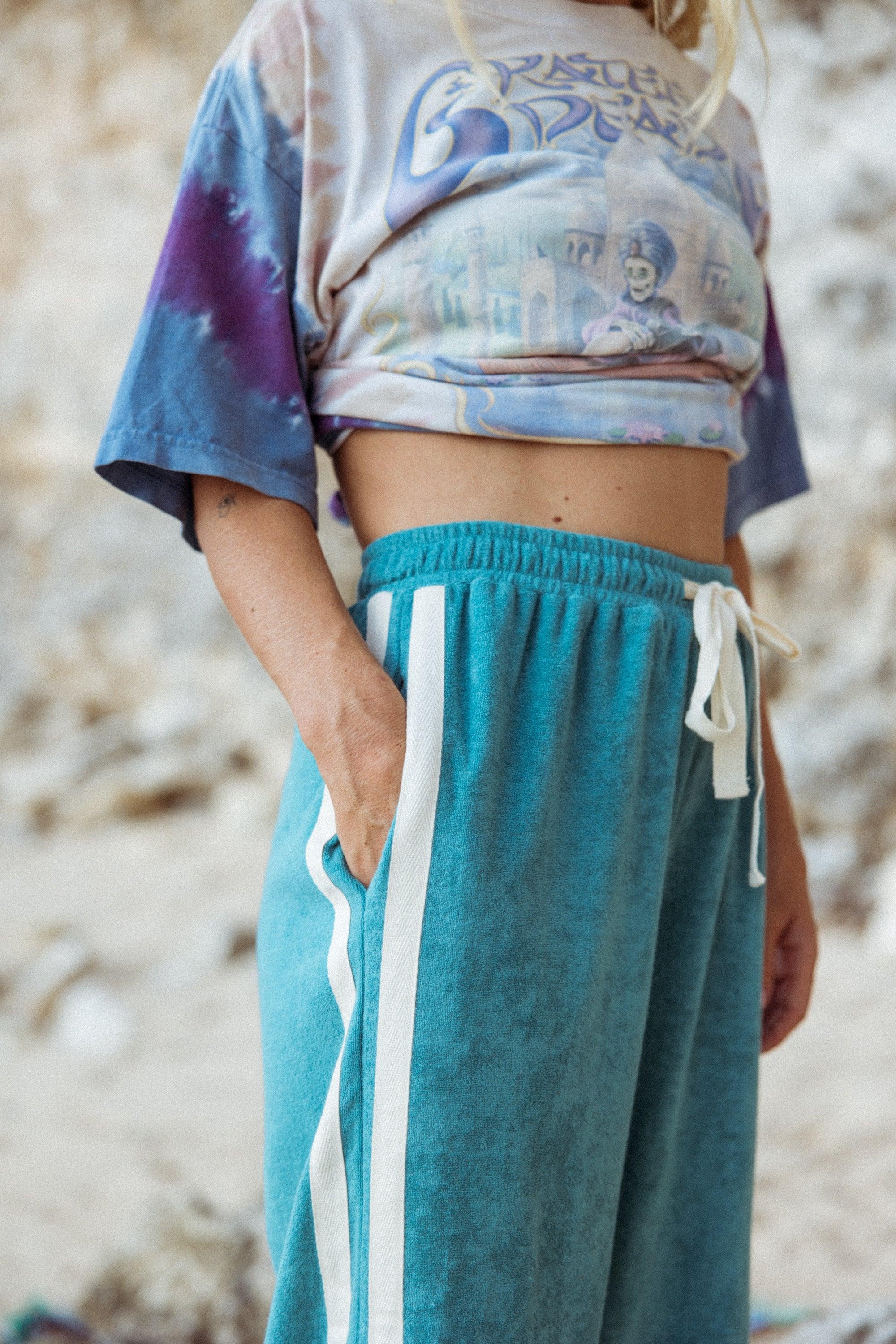 Side view of pants in studio
