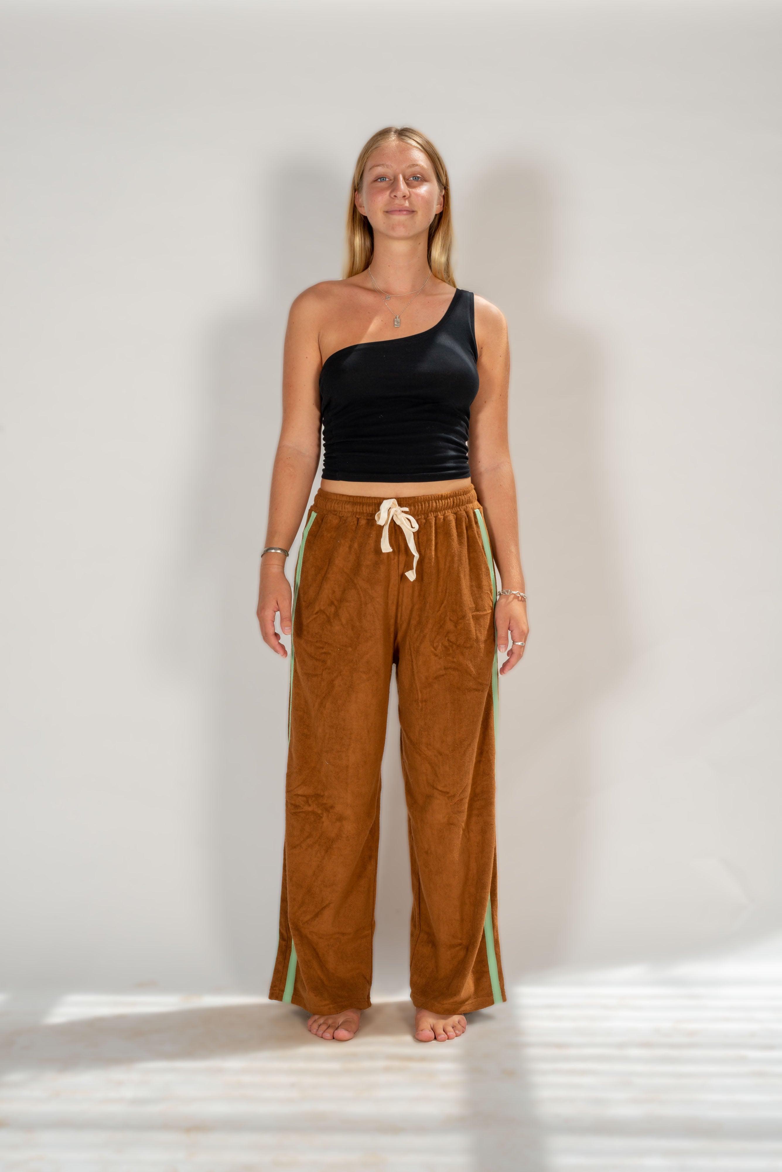 Après Surf Pant Brown with Mint Stripe - Atmosea