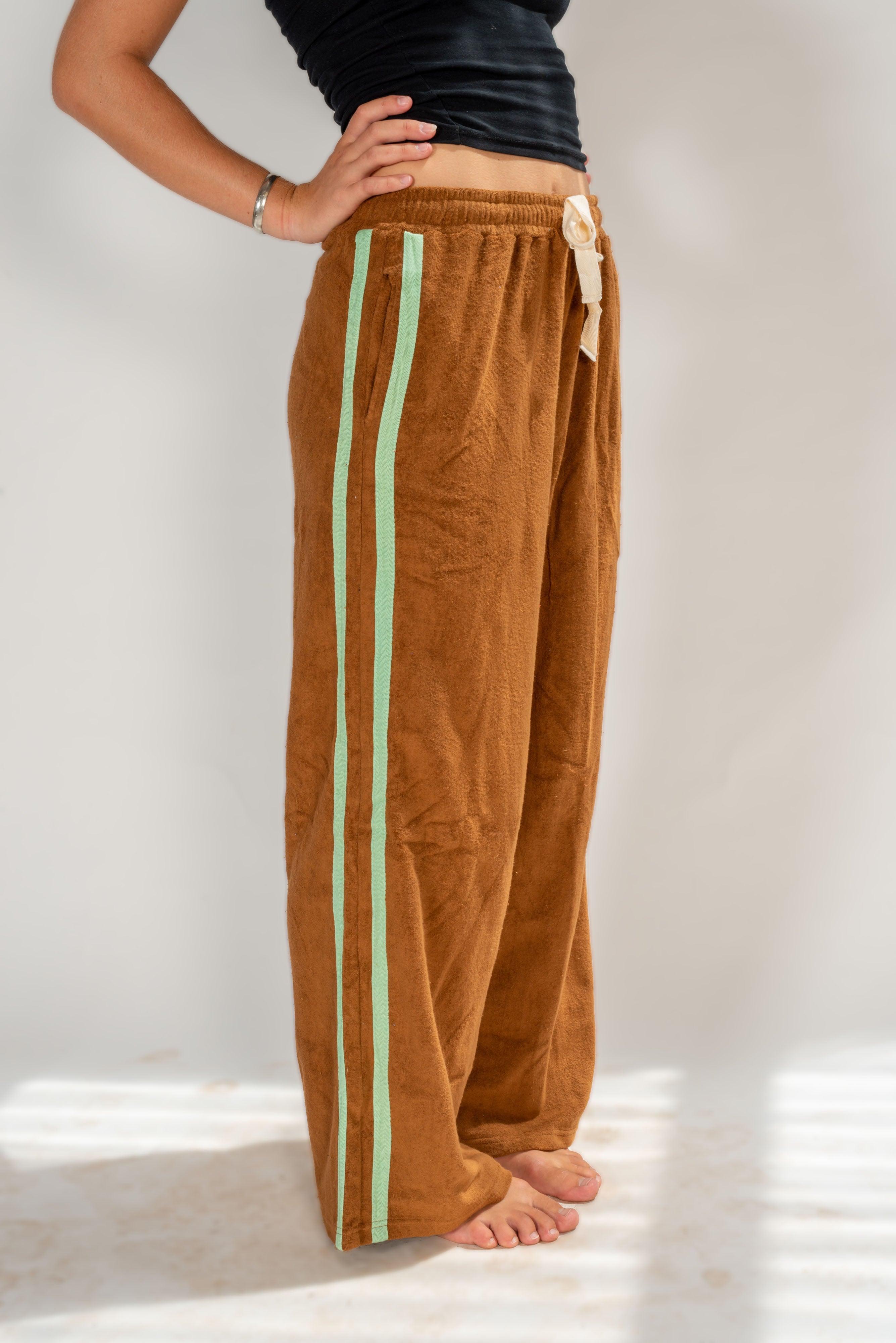 Après Surf Pant Brown with Mint Stripe - Atmosea