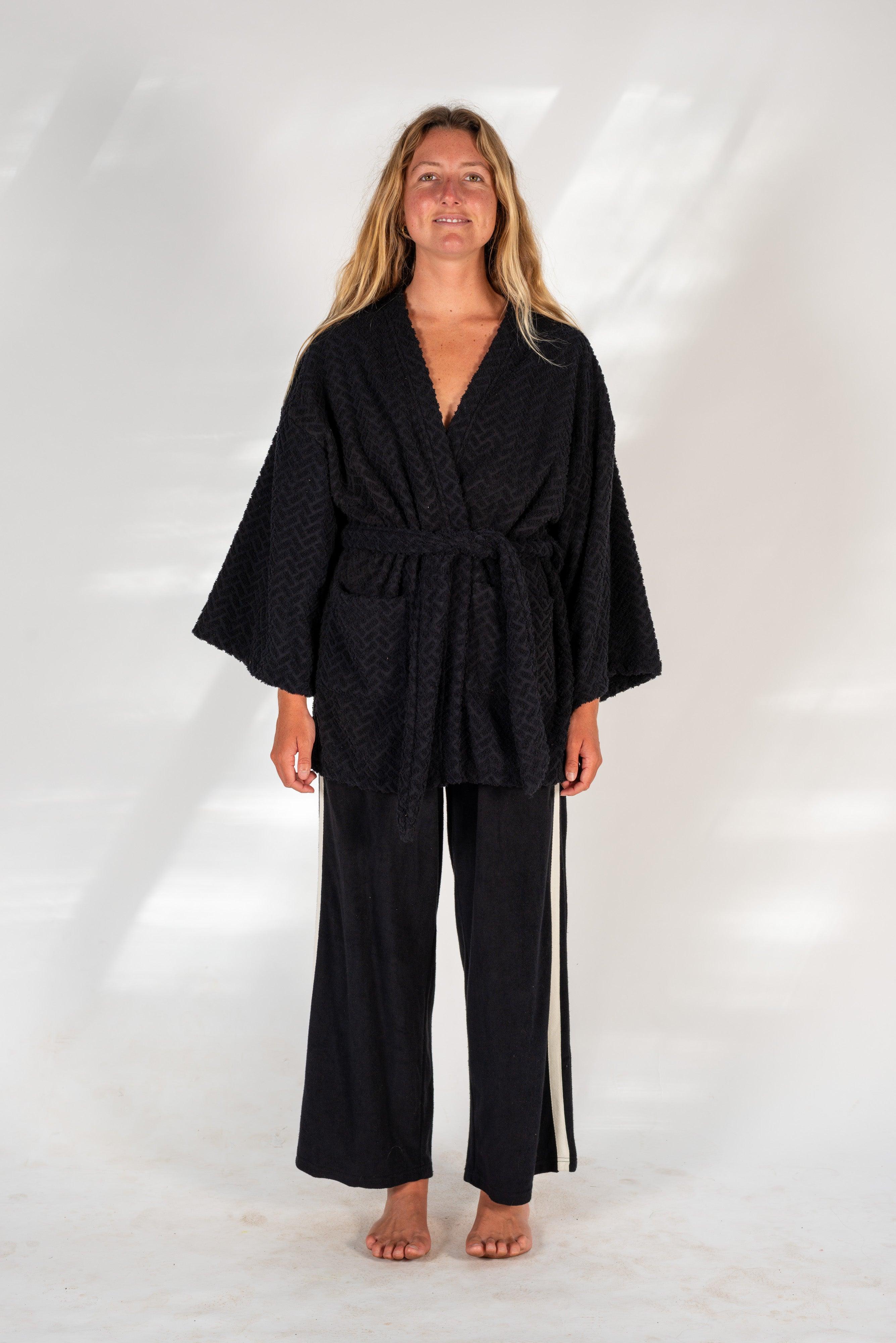 Kimono front view with belt