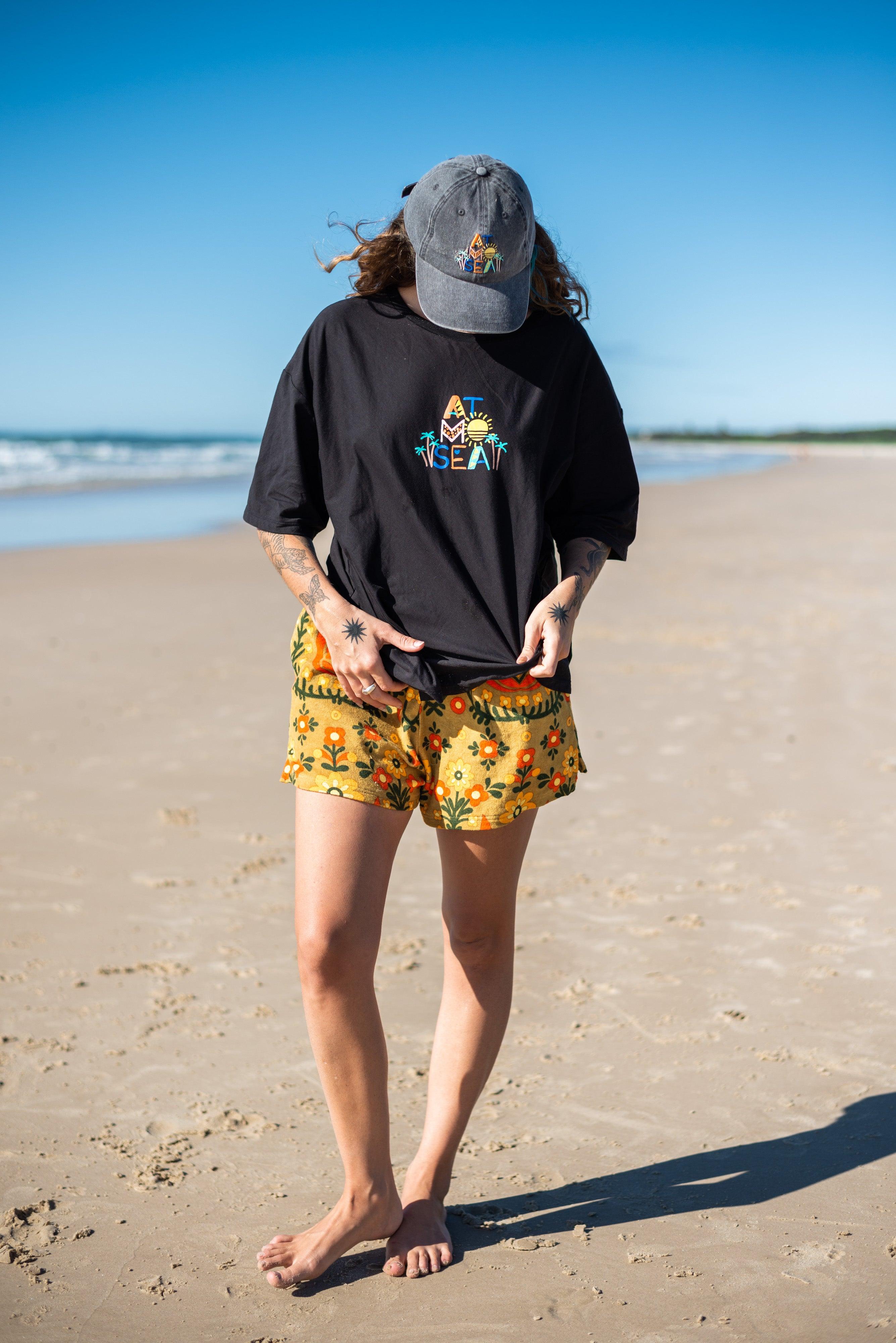 Fun Tee on beach, looking down