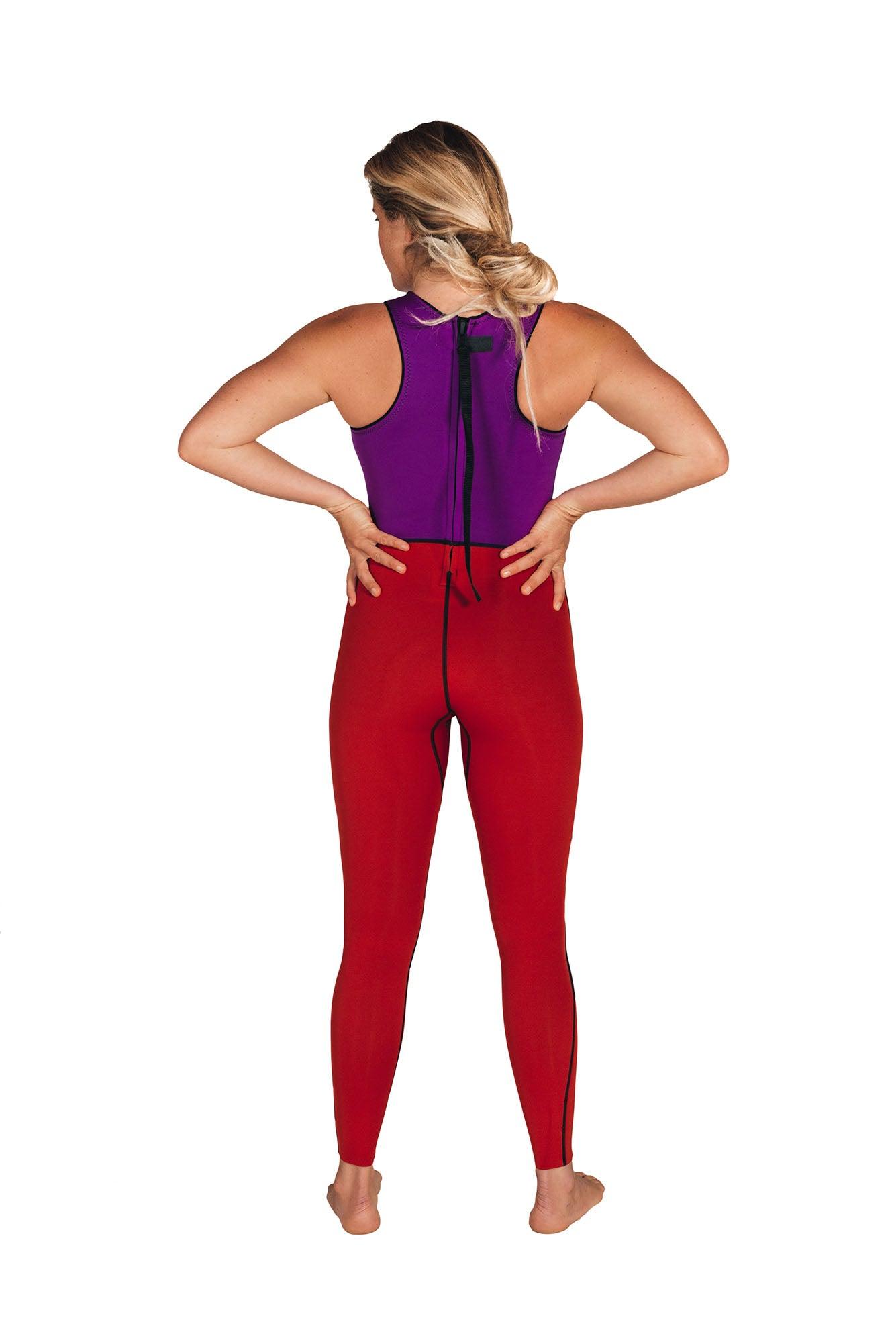 Atmosea Long Jane Wetsuit - Purple/Red back