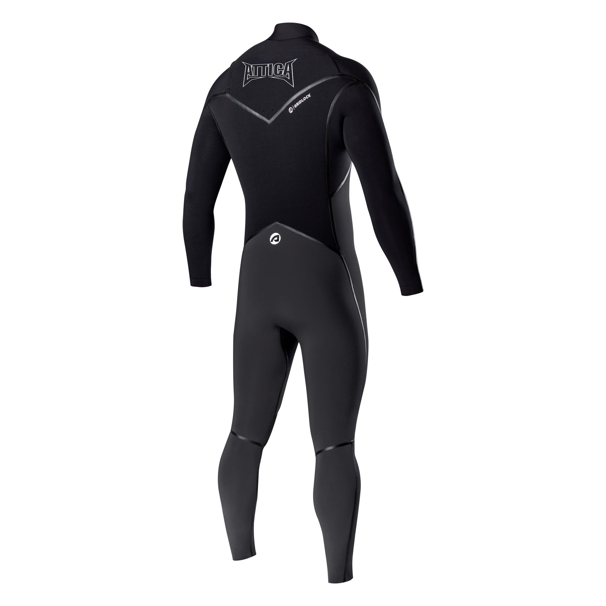 Attica Alpha 3/2 Chest Zip Steamer - Graphite/Black back