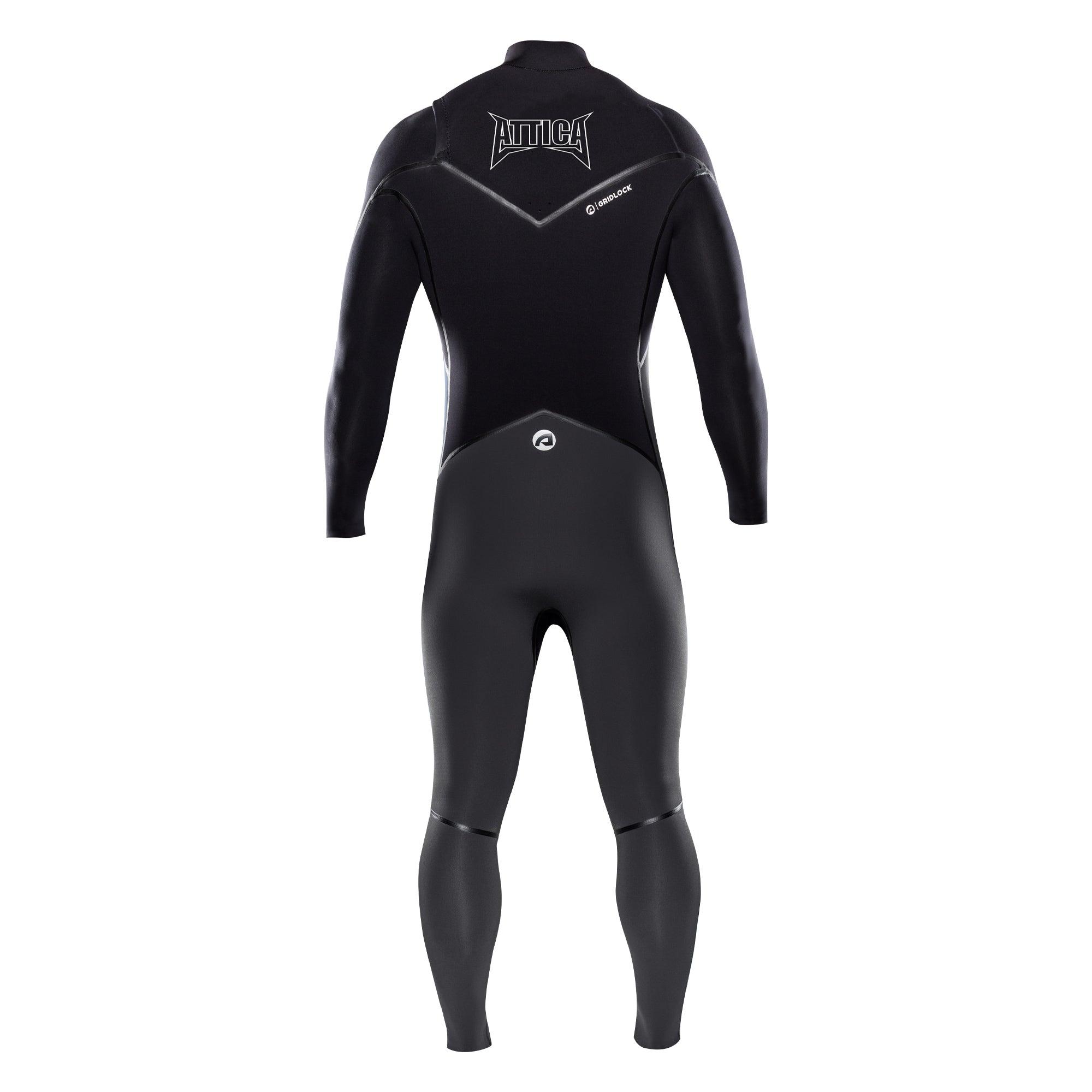 Attica Alpha 3/2 Chest Zip Steamer - Graphite/Black back