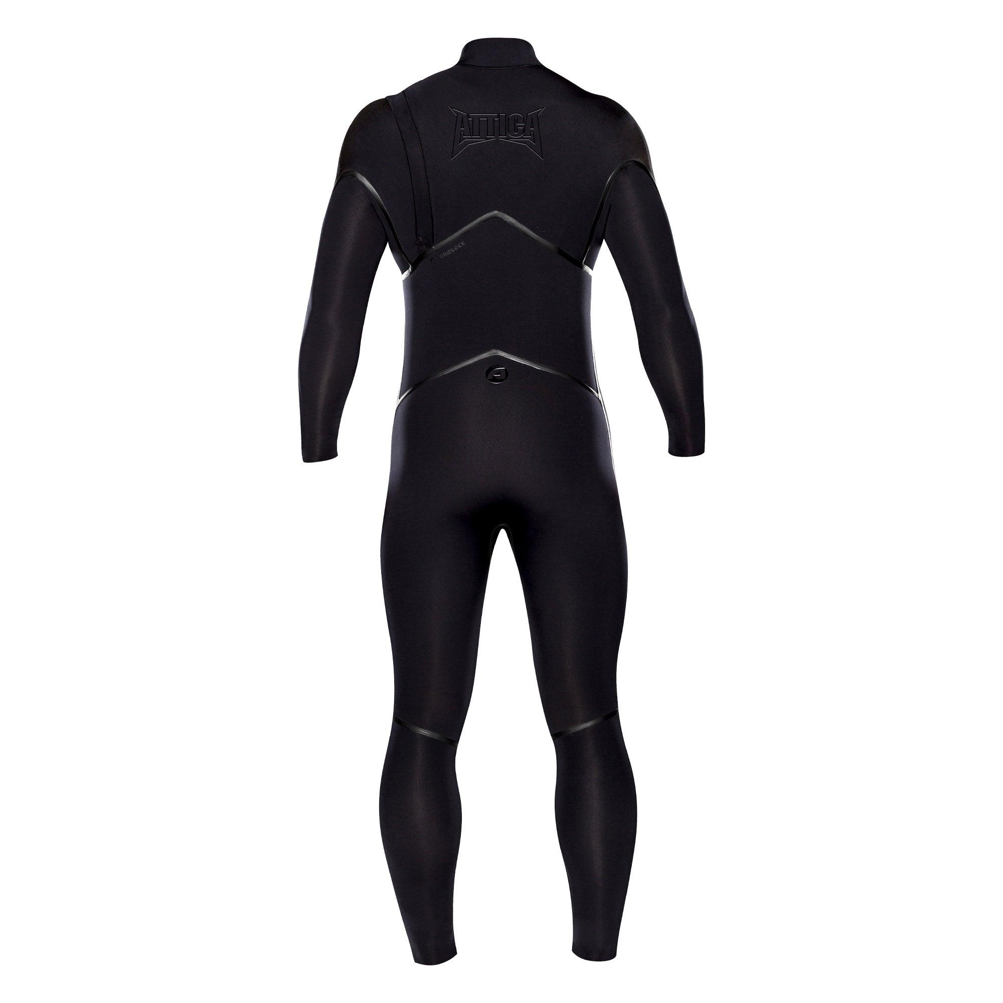 Attica Alpha 3/2 Zipperless Steamer - Black/Black  back