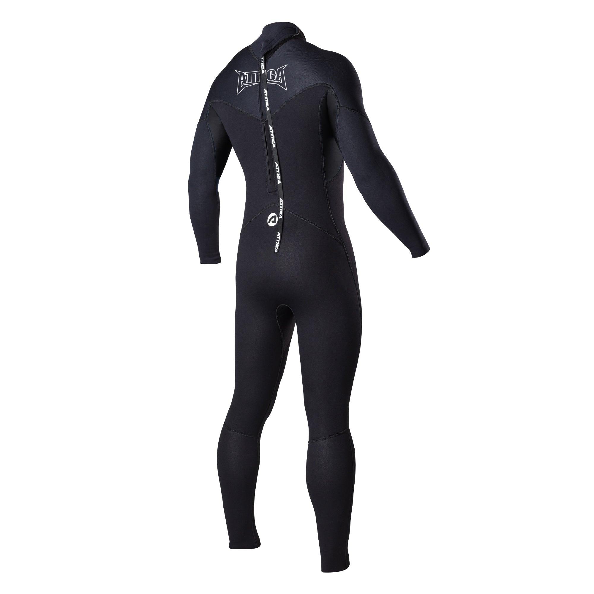 Attica Delta 3/2 Back Zip Steamer - Black back