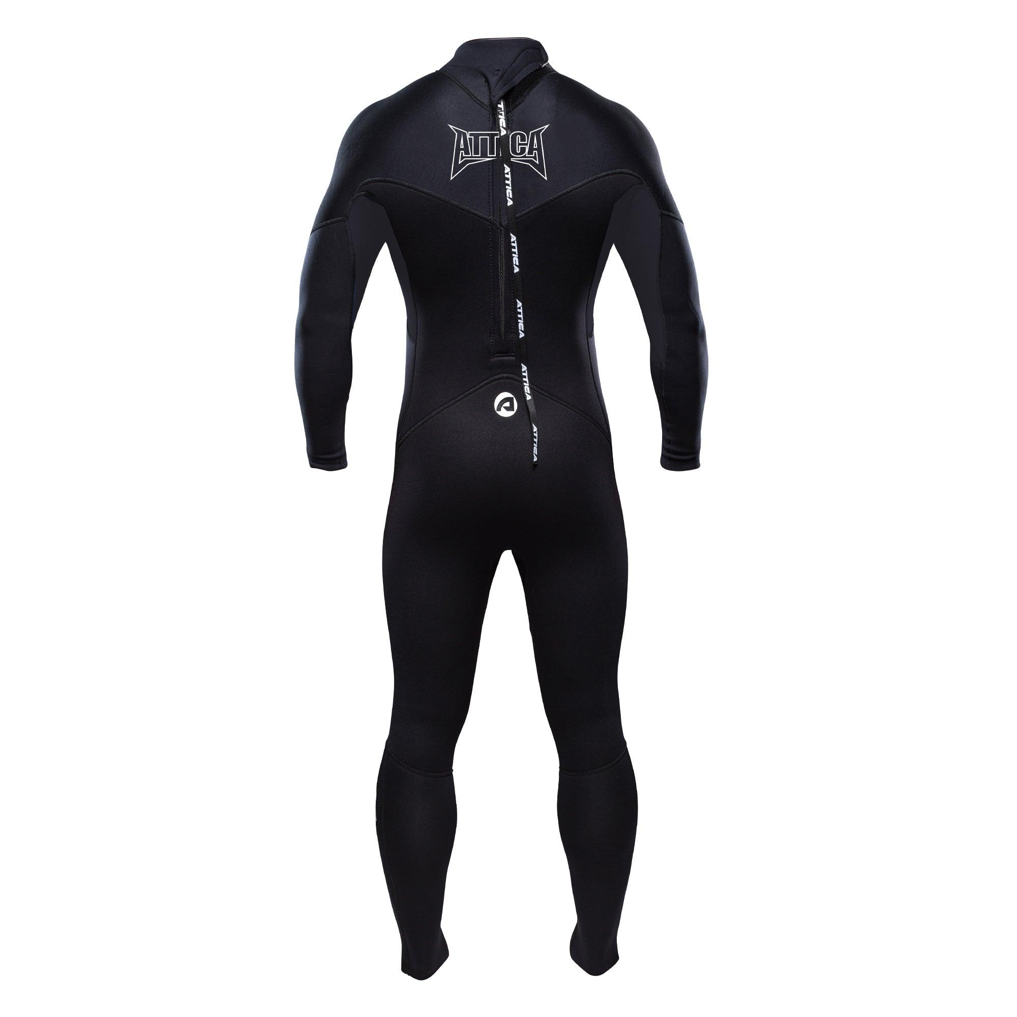 Attica Delta 3/2 Back Zip Steamer - Black back