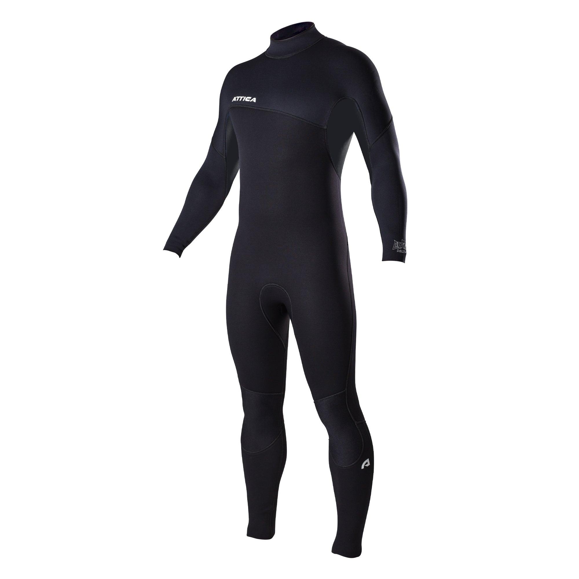 Attica Delta 3/2 Back Zip Steamer - Black front
