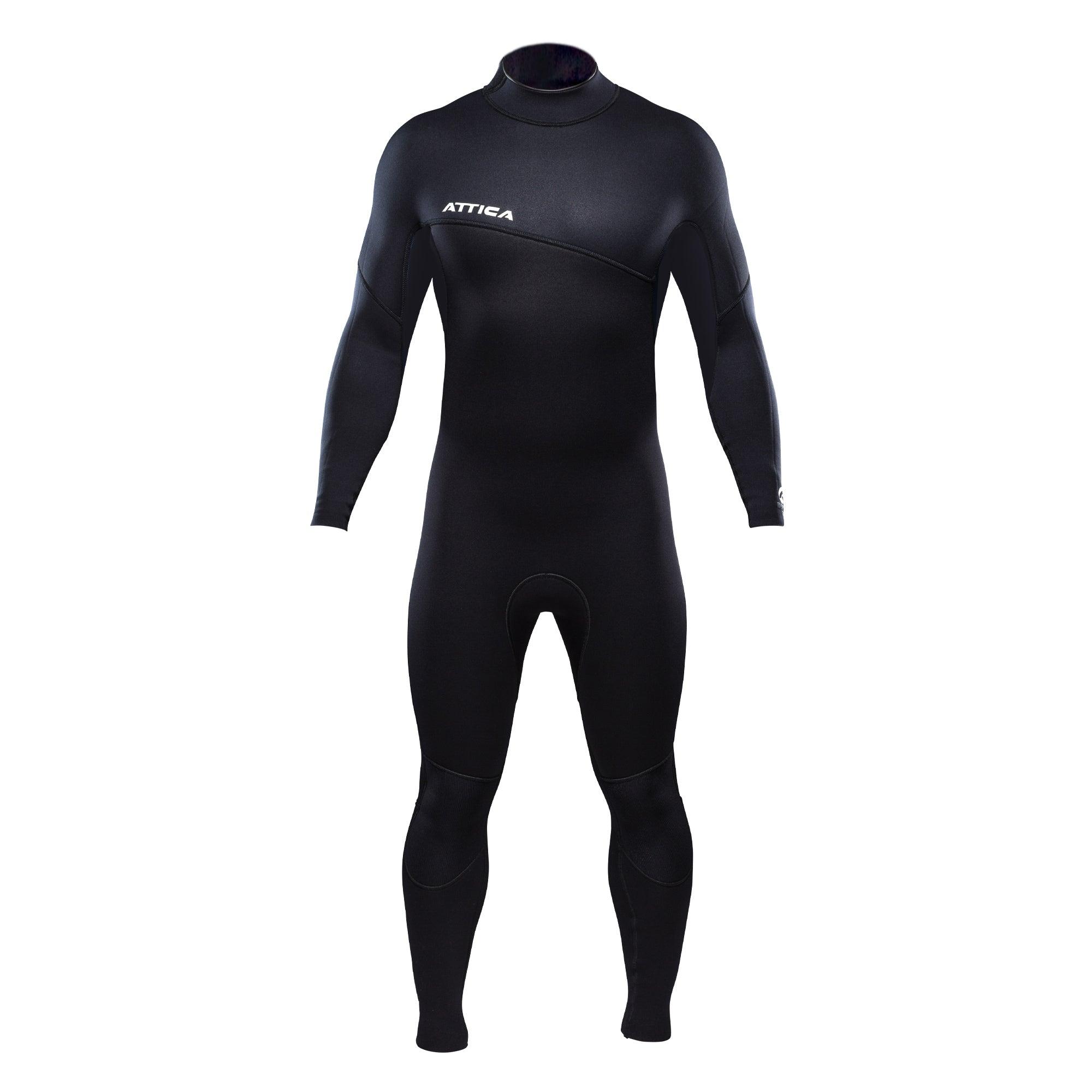 Attica Delta 3/2 Back Zip Steamer - Black front