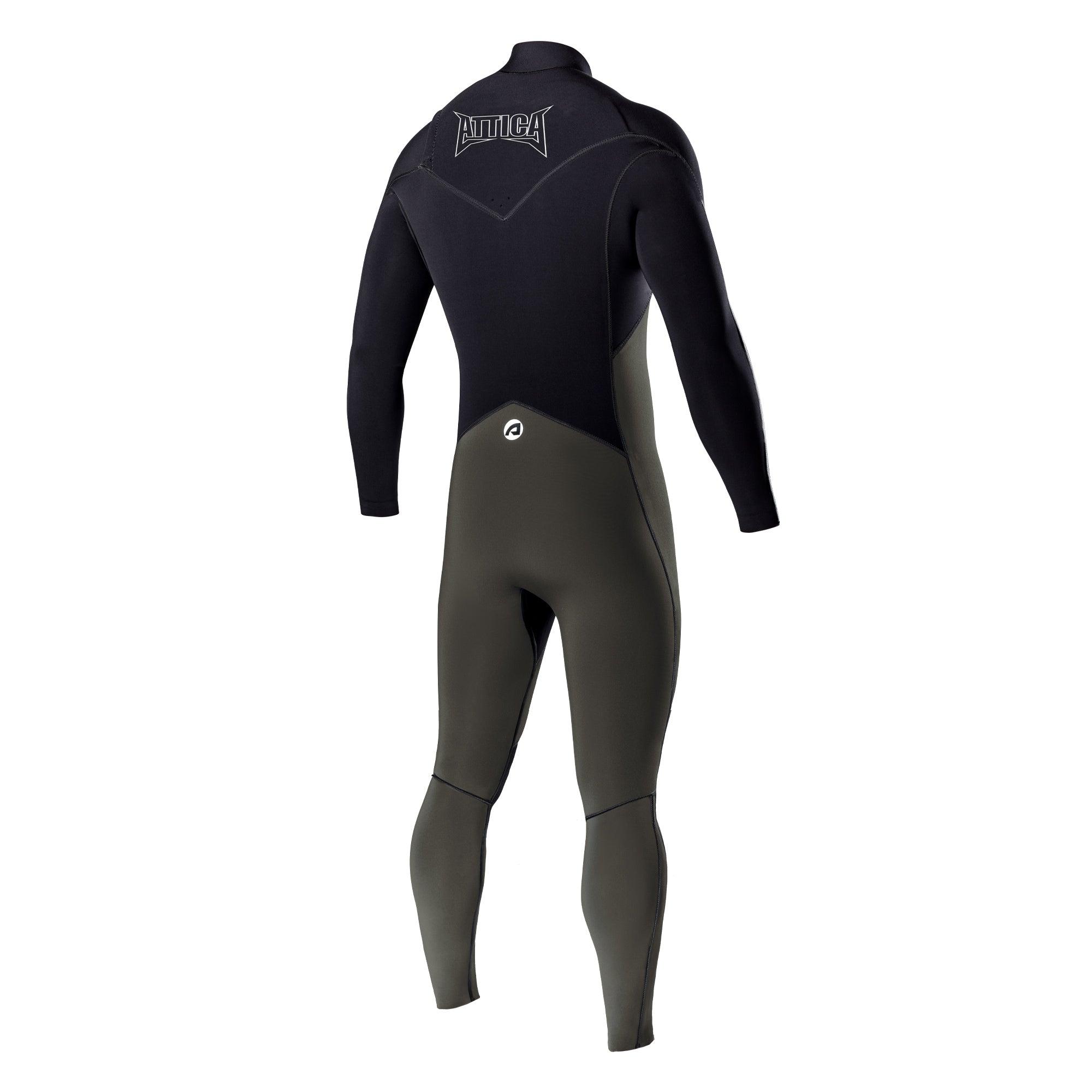 Attica Omega 3/2 Chest Zip Steamer - Dark Olive/Black/White back