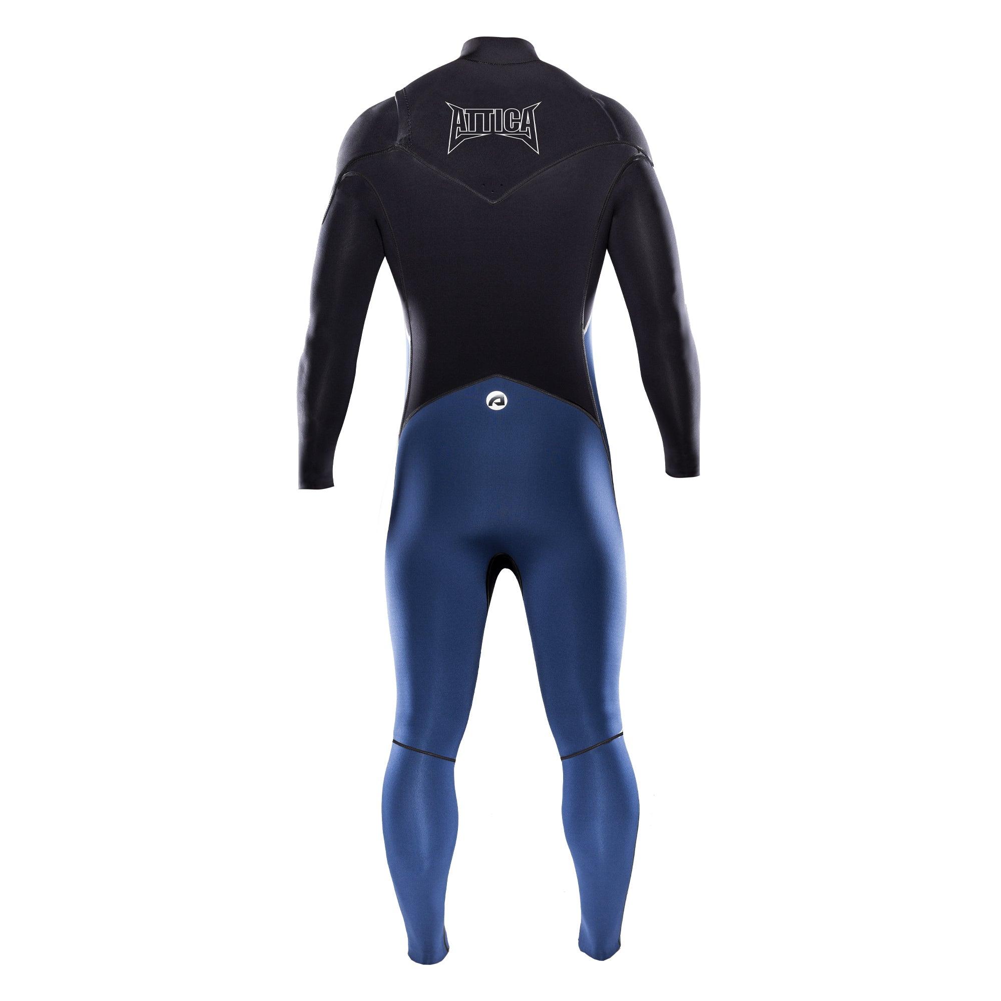Attica Omega 3/2 Chest Zip Steamer - Iodine Blue/Black/White back