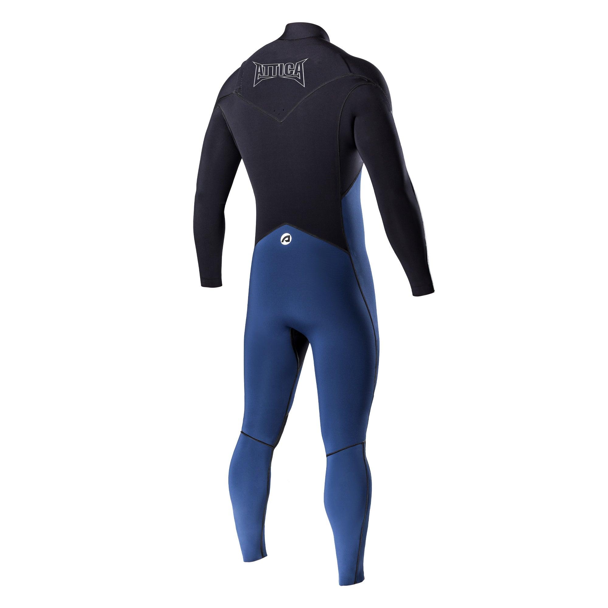 Attica Omega 3/2 Chest Zip Steamer - Iodine Blue/Black/White back