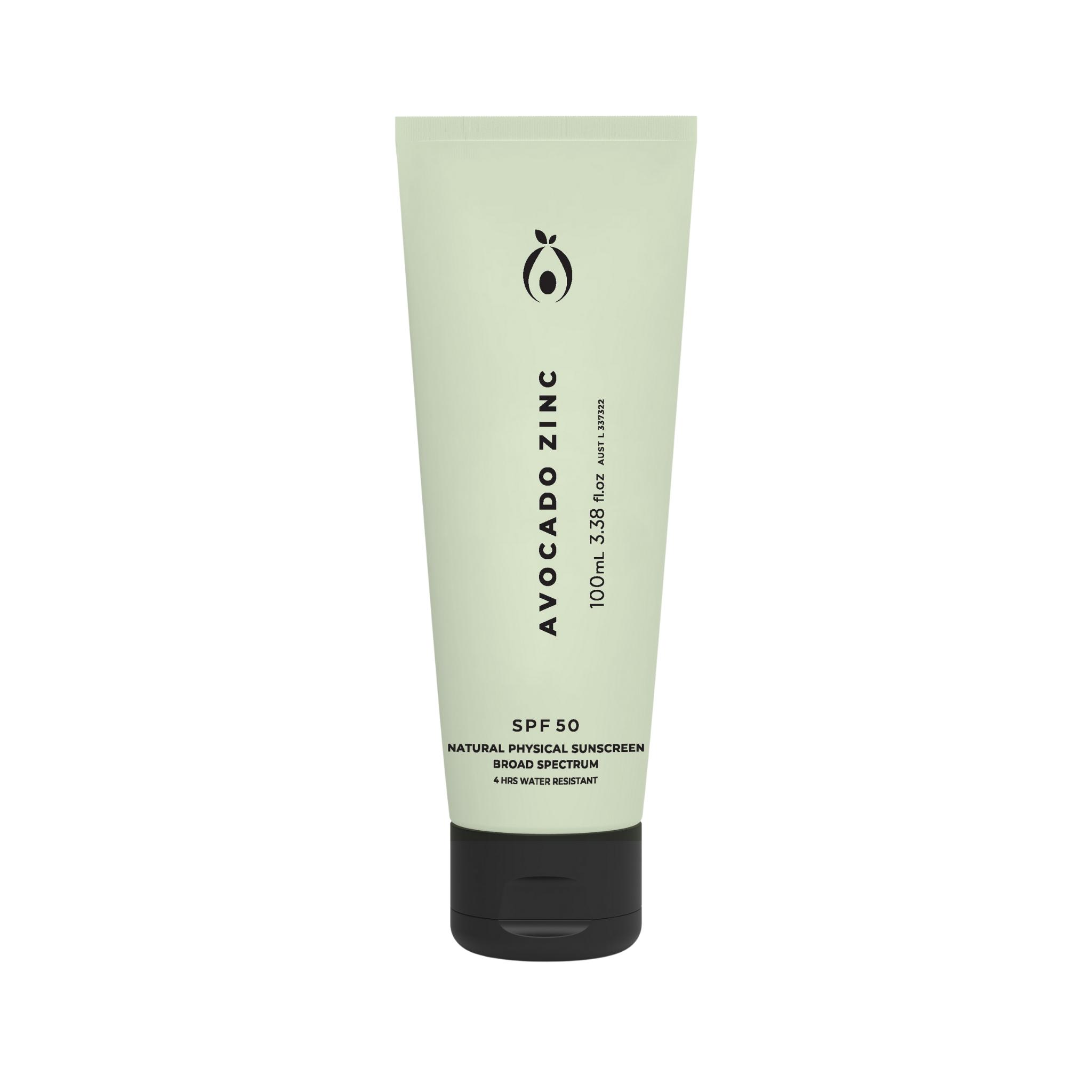 Avocado Zinc SPF 50 Natural Physical Sunscreen (100 ml)