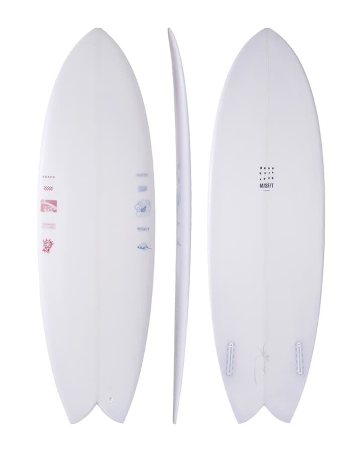 Beach Cloud (Misfit Shapes) - 5' 7" x 20 " x 2 7/16" x 32.5L - Futures