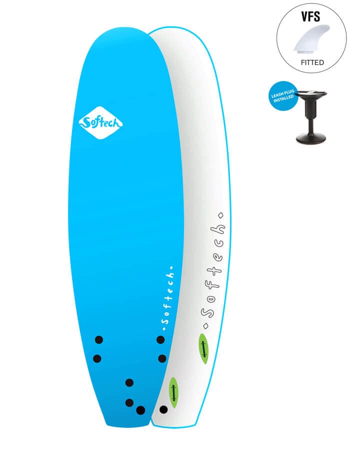 Softech Handshaped 6'0 Blue Learner Surfboard 1