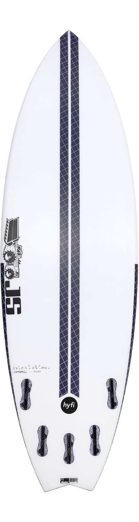 JS Industries Blak Box 3 Swallow Tail HYFI Surfboard bottom