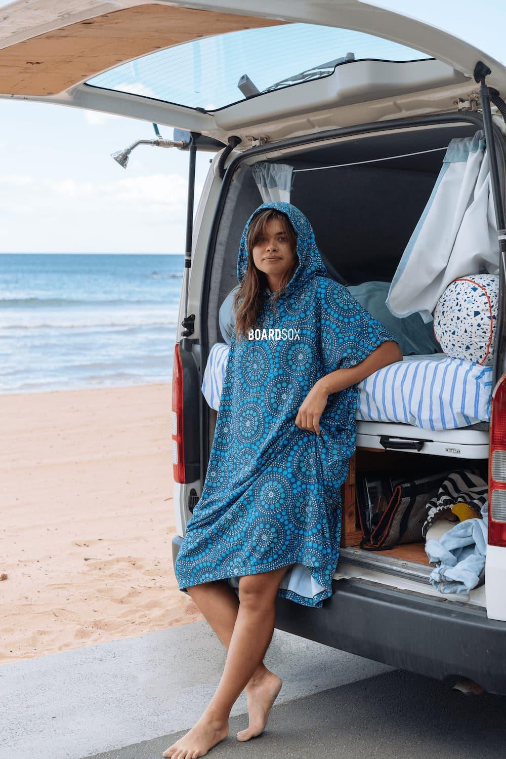 Boardsox Bombora Changing Poncho Medium on model