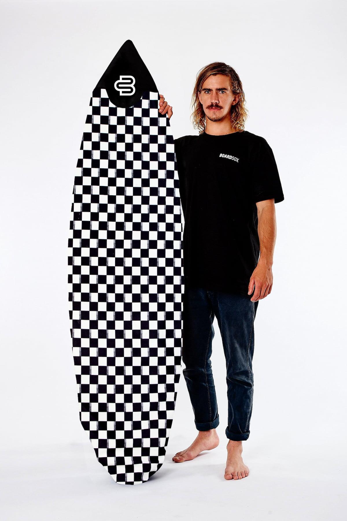 Boardsox Checks Surfboard Cover - Short with model