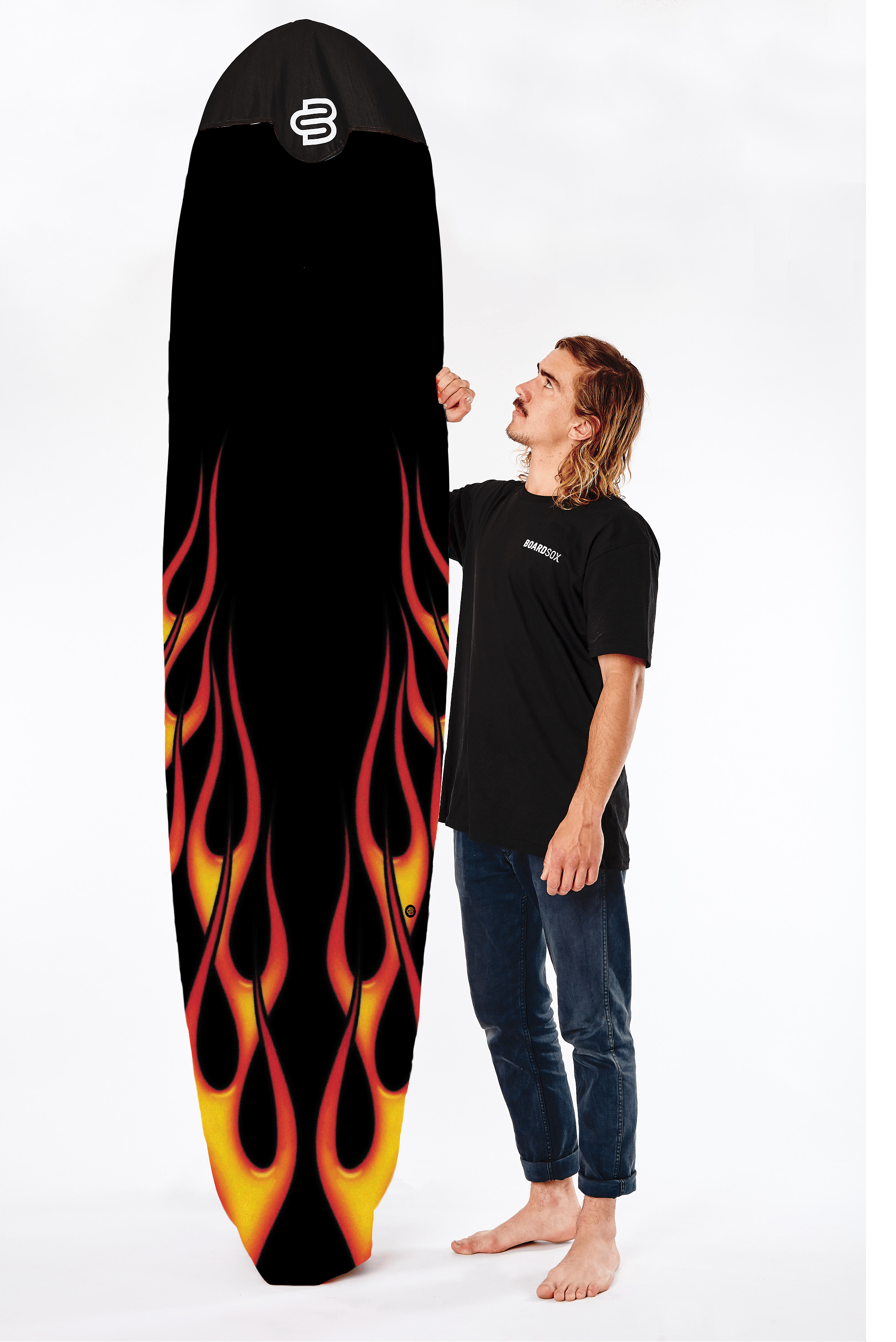 Boardsox Flames Recycled Long Surfboard Cover