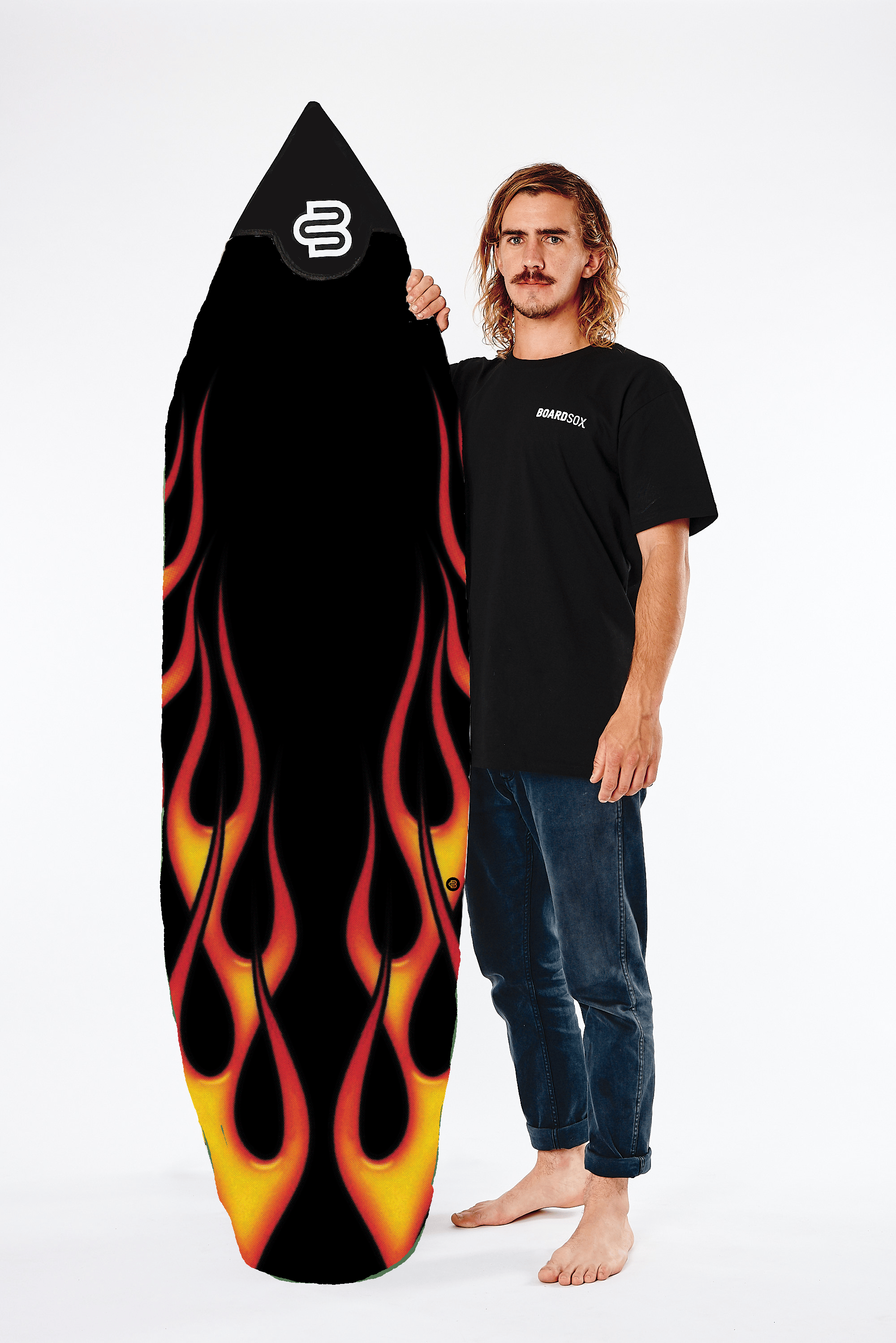 Boardsox Flames Recycled Short Surfboard Cover