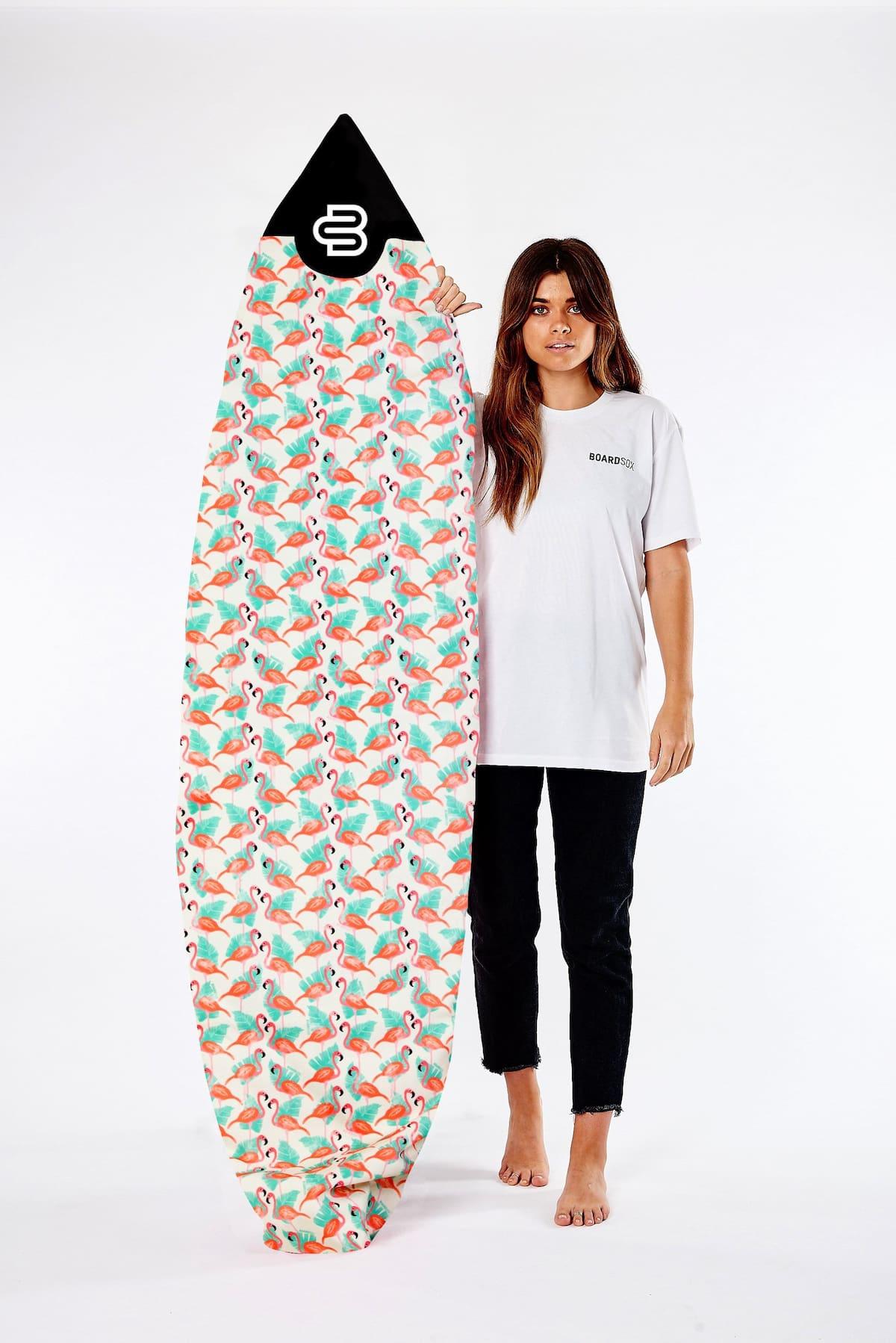 Boardsox Flamingo Surfboard Cover - Shortboard with model