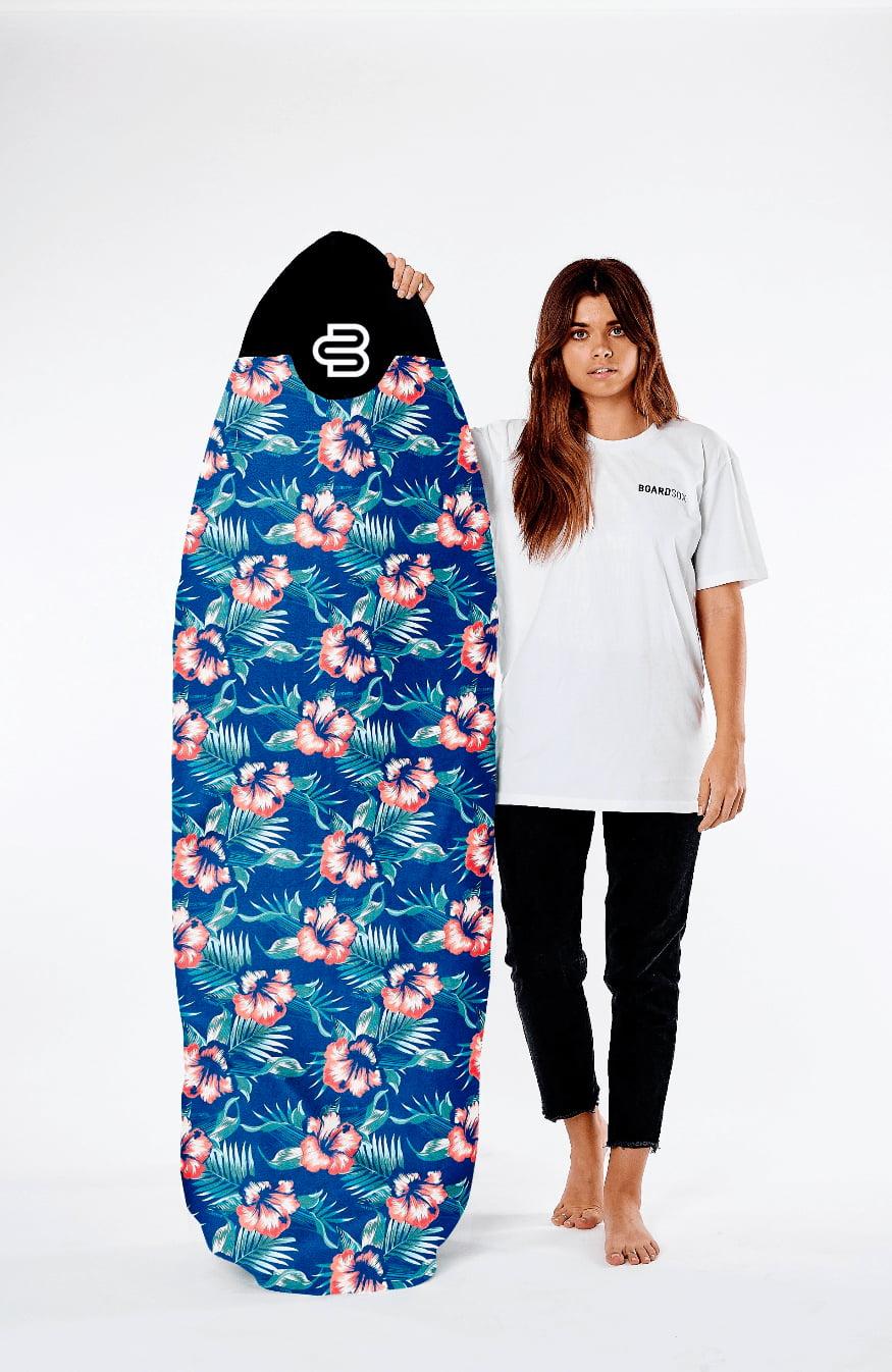 Boardsox Hawaiian Surfboard Cover - Funboard with model