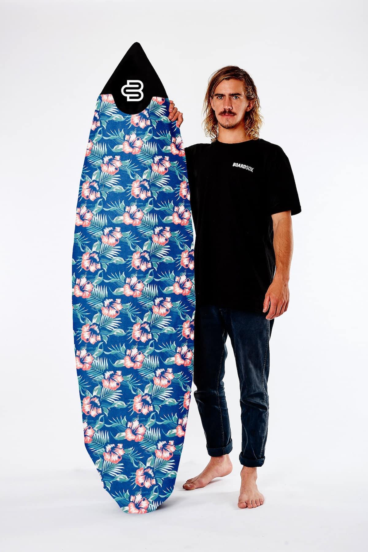 Boardsox Hawaiian Surfboard Cover - Shortboard with model