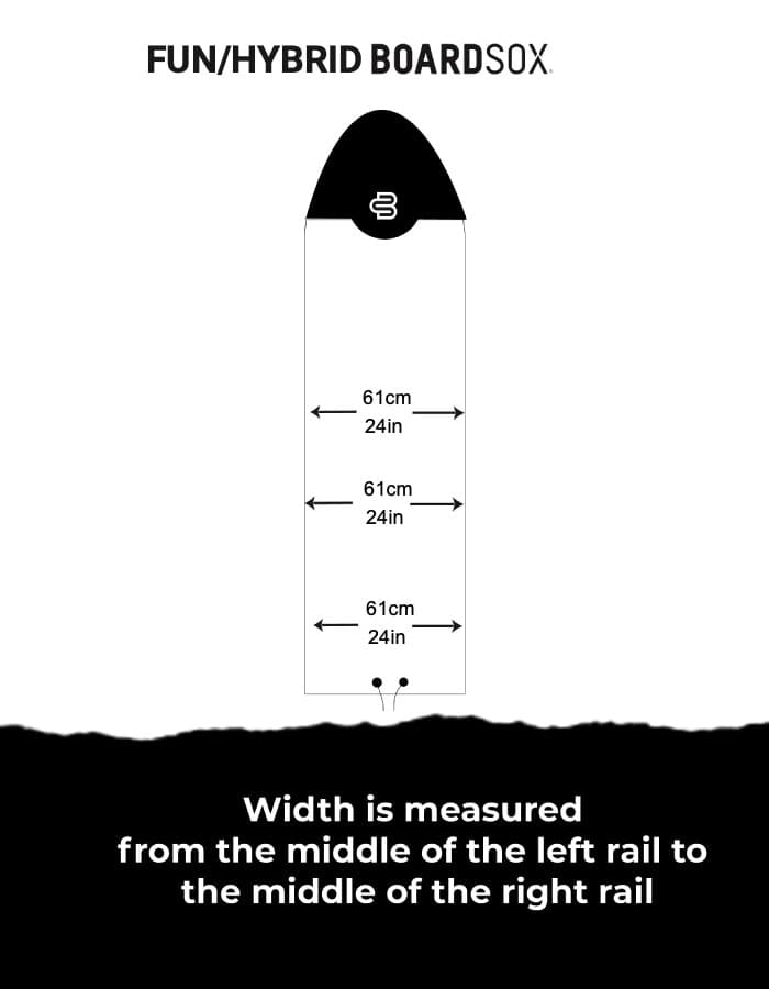 Boardsox Surfboard Cover - Funboard measurements