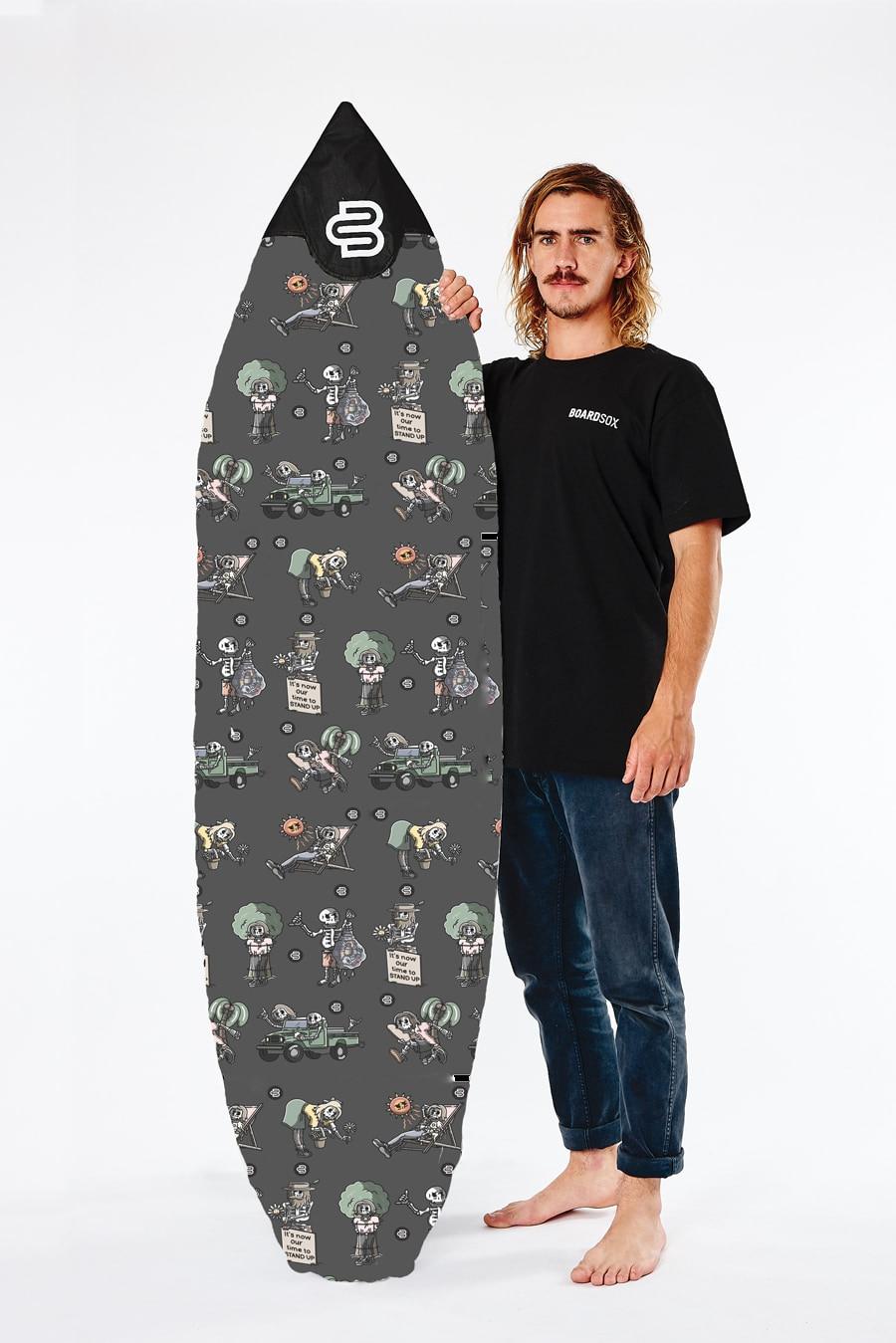 Boardsox The Skeletor Surfboard Cover - Shortboard with model