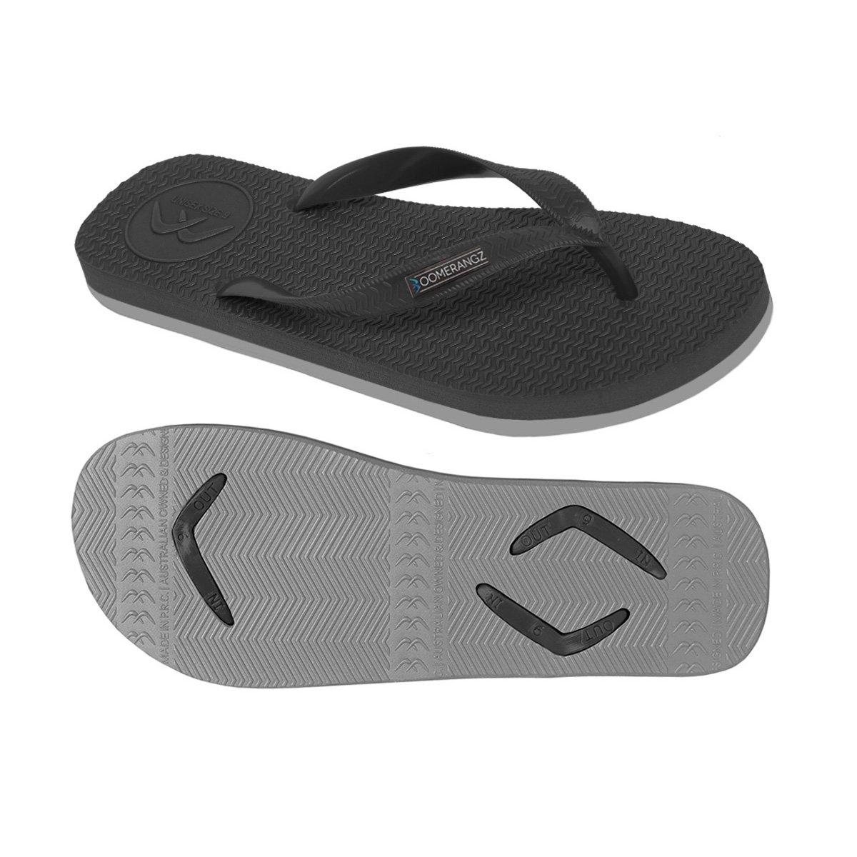 Boomerangz Men's Black/Grey Thongs