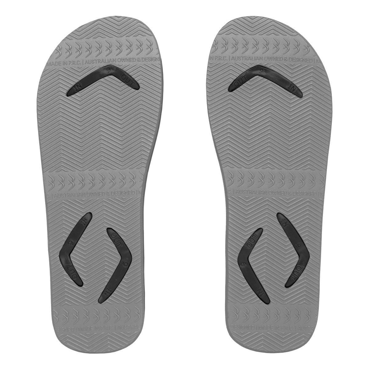 Boomerangz Men's Black/Grey Thongs bottom