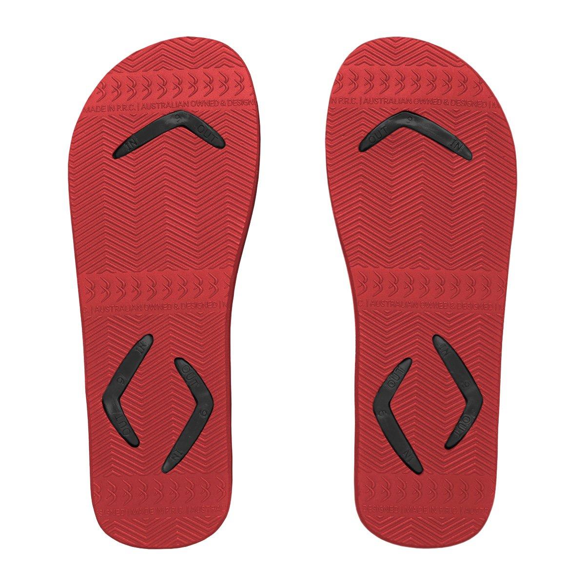 Boomerangz Men's Black/Red Thongs bottom