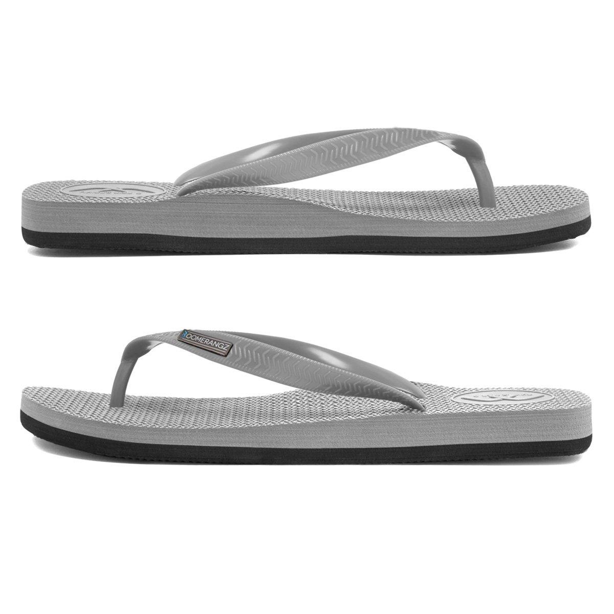Boomerangz Men's Grey/Black Thongs 