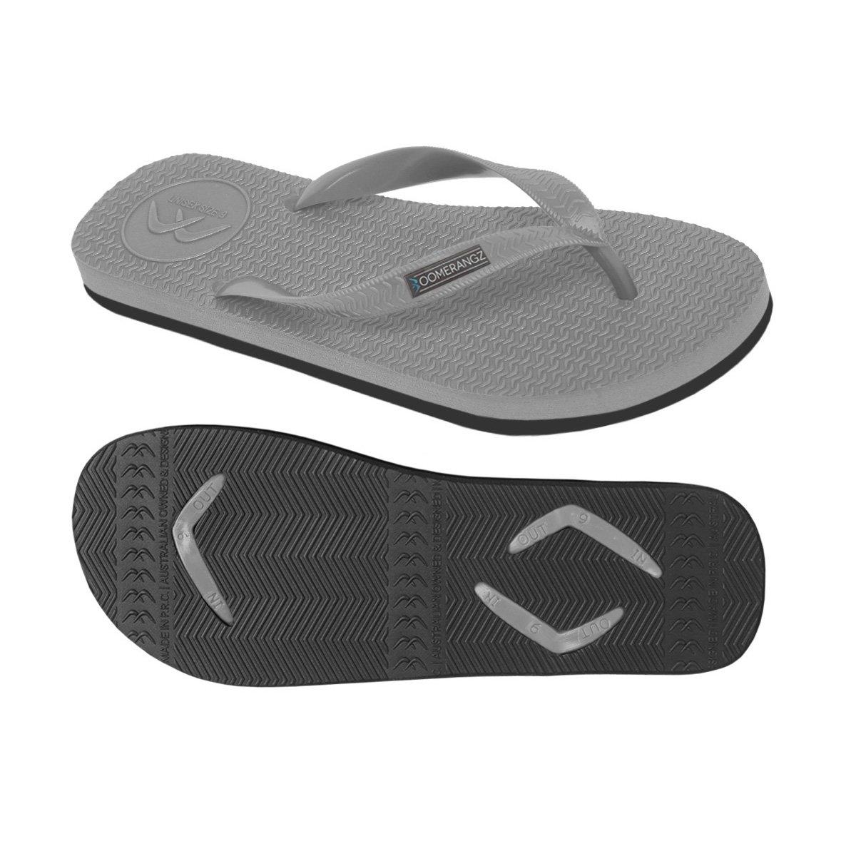 Boomerangz Men's Grey/Black Thongs 
