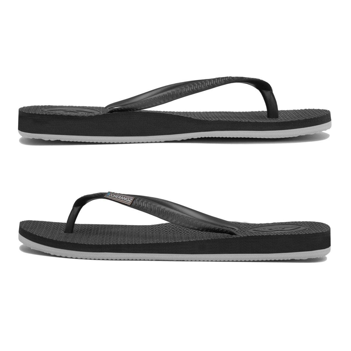 Boomerangz Women's Black/Gray Thongs side
