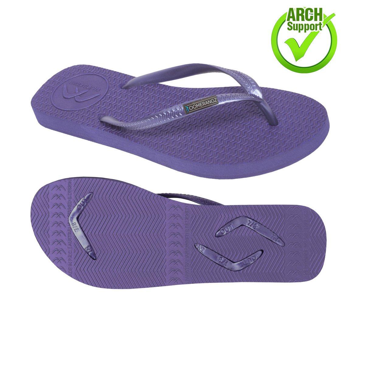 Boomerangz Women's Purple Thongs arch